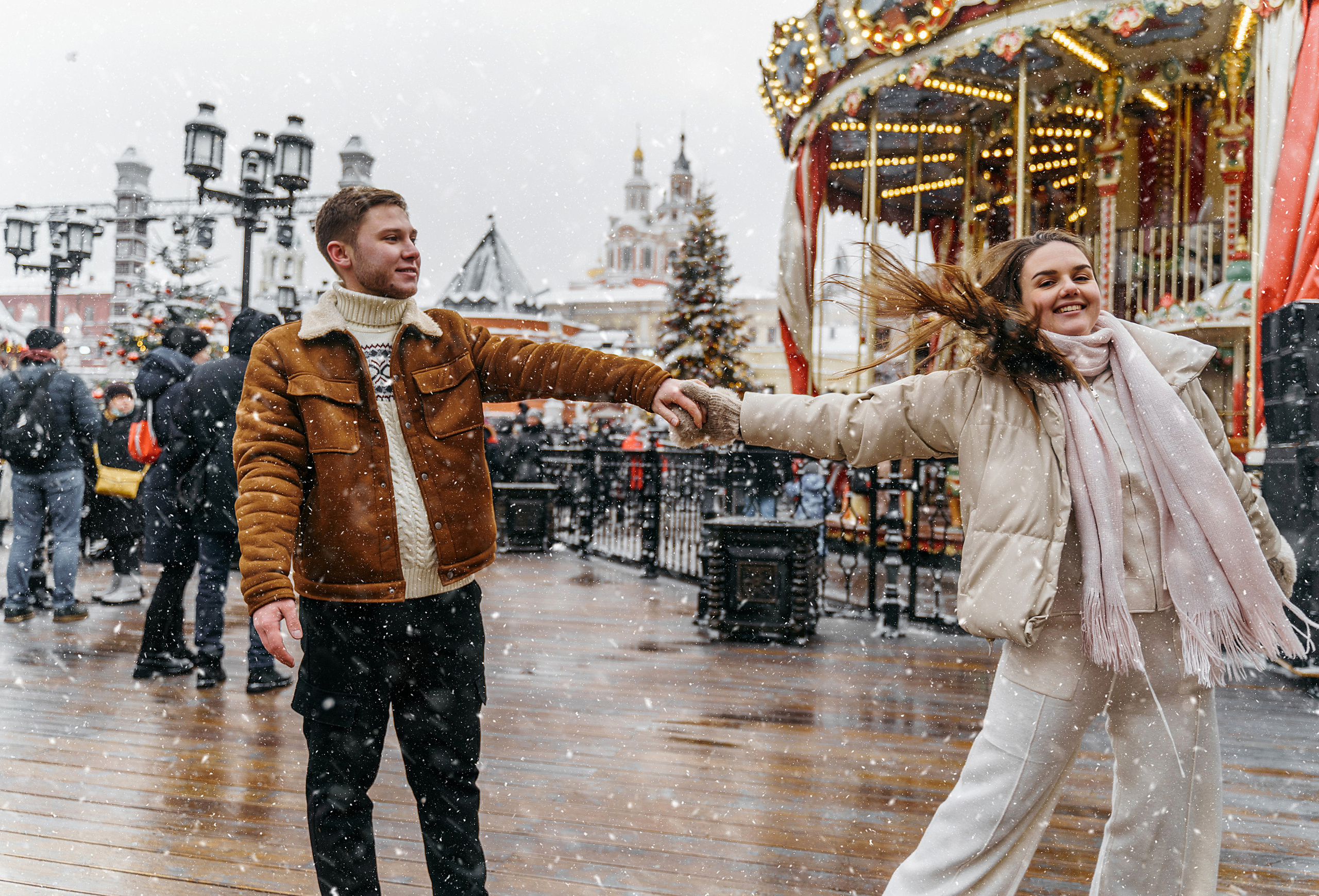 Зимняя love storу ГУМ. Свадебный фотограф