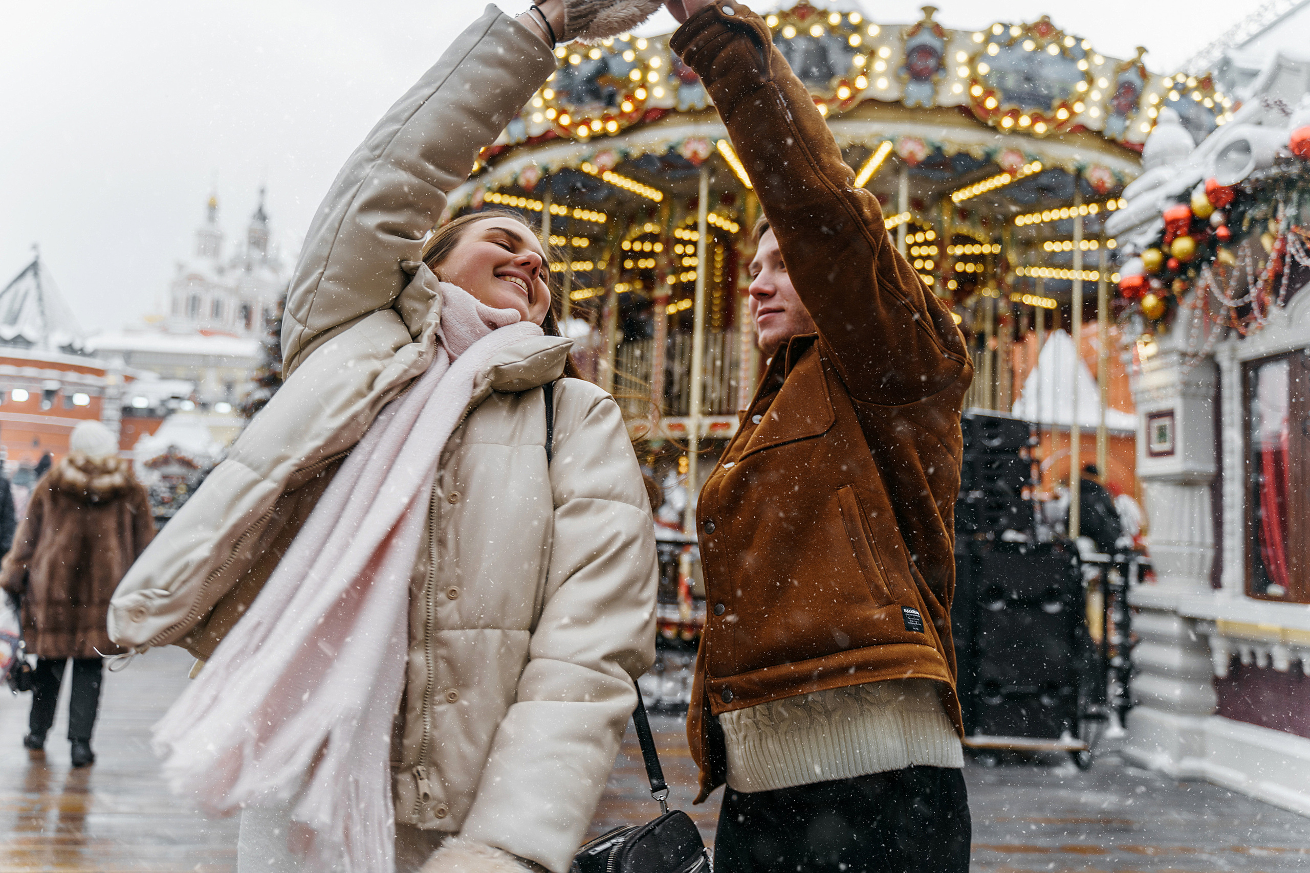 Зимняя love storу ГУМ. Свадебный фотограф