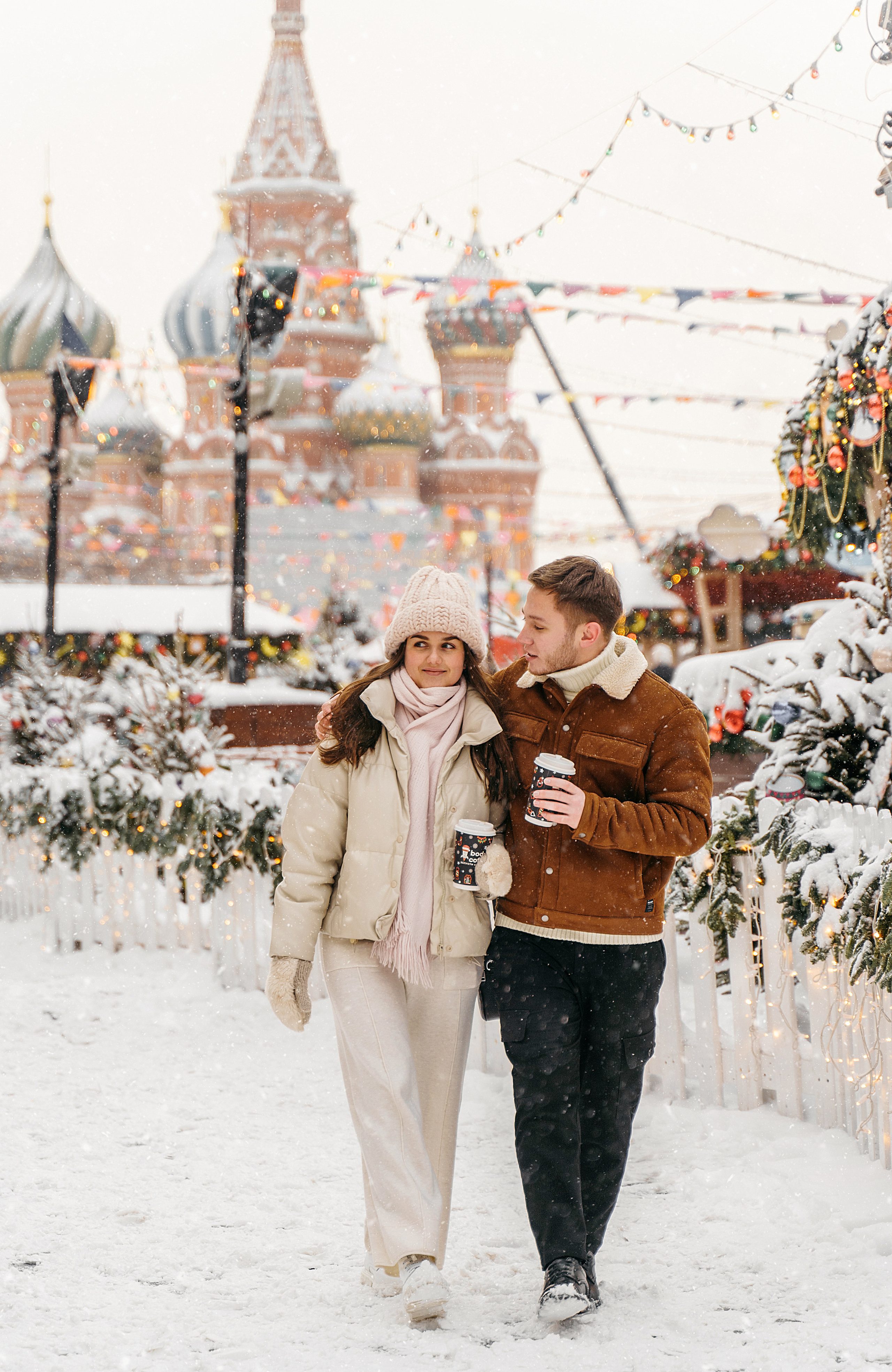 Зимняя love storу ГУМ. Свадебный фотограф