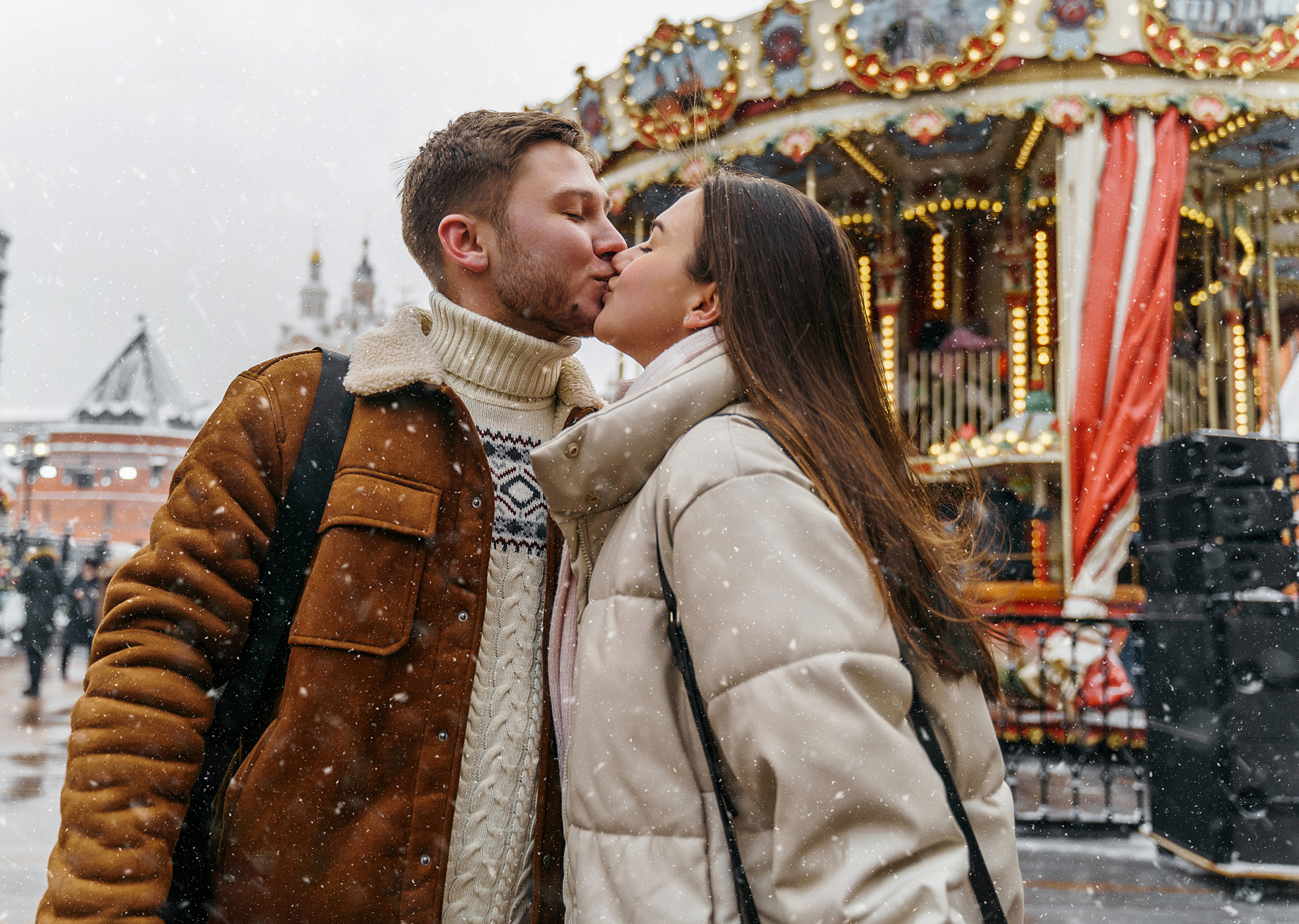 Зимняя love storу ГУМ. Свадебный фотограф