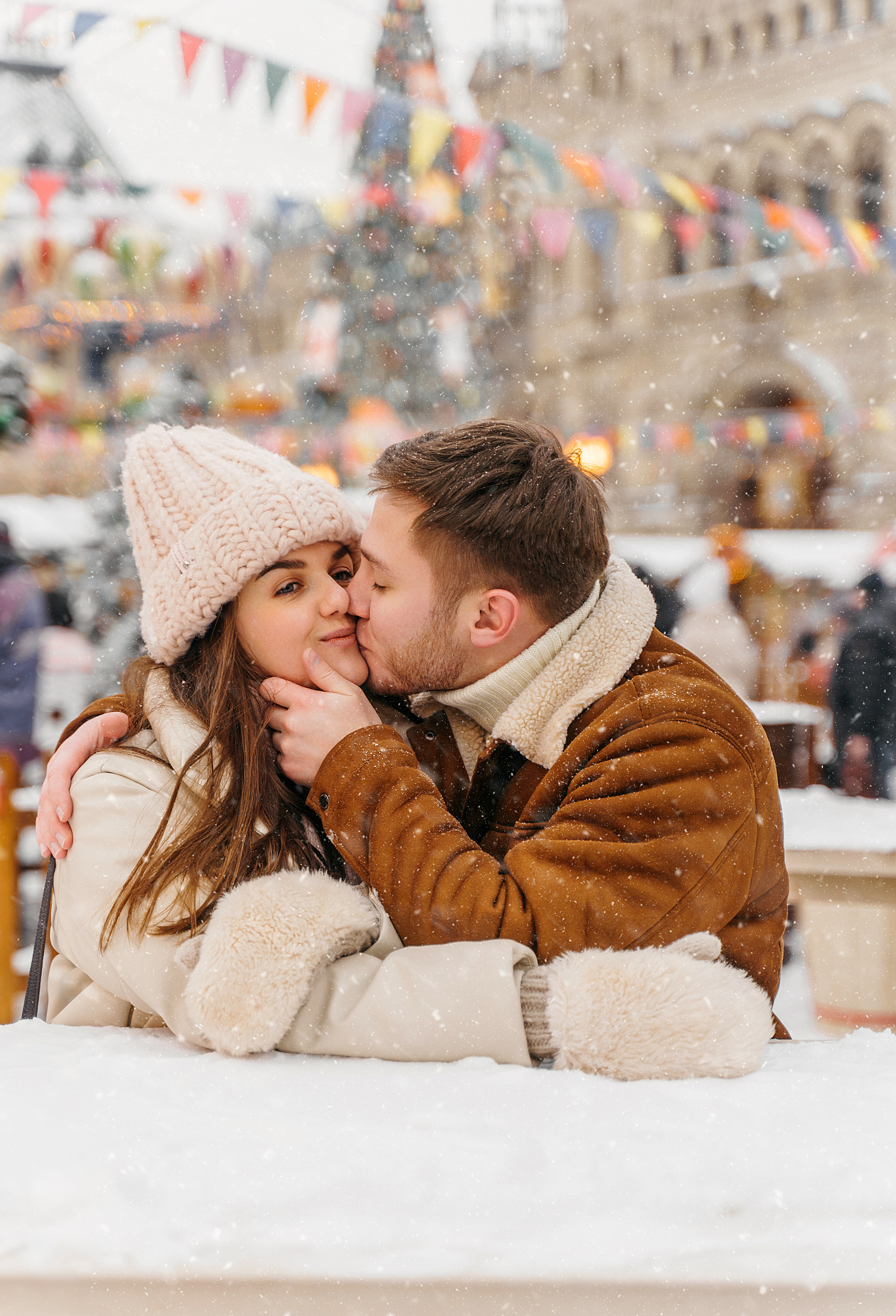 Зимняя love storу ГУМ. Свадебный фотограф