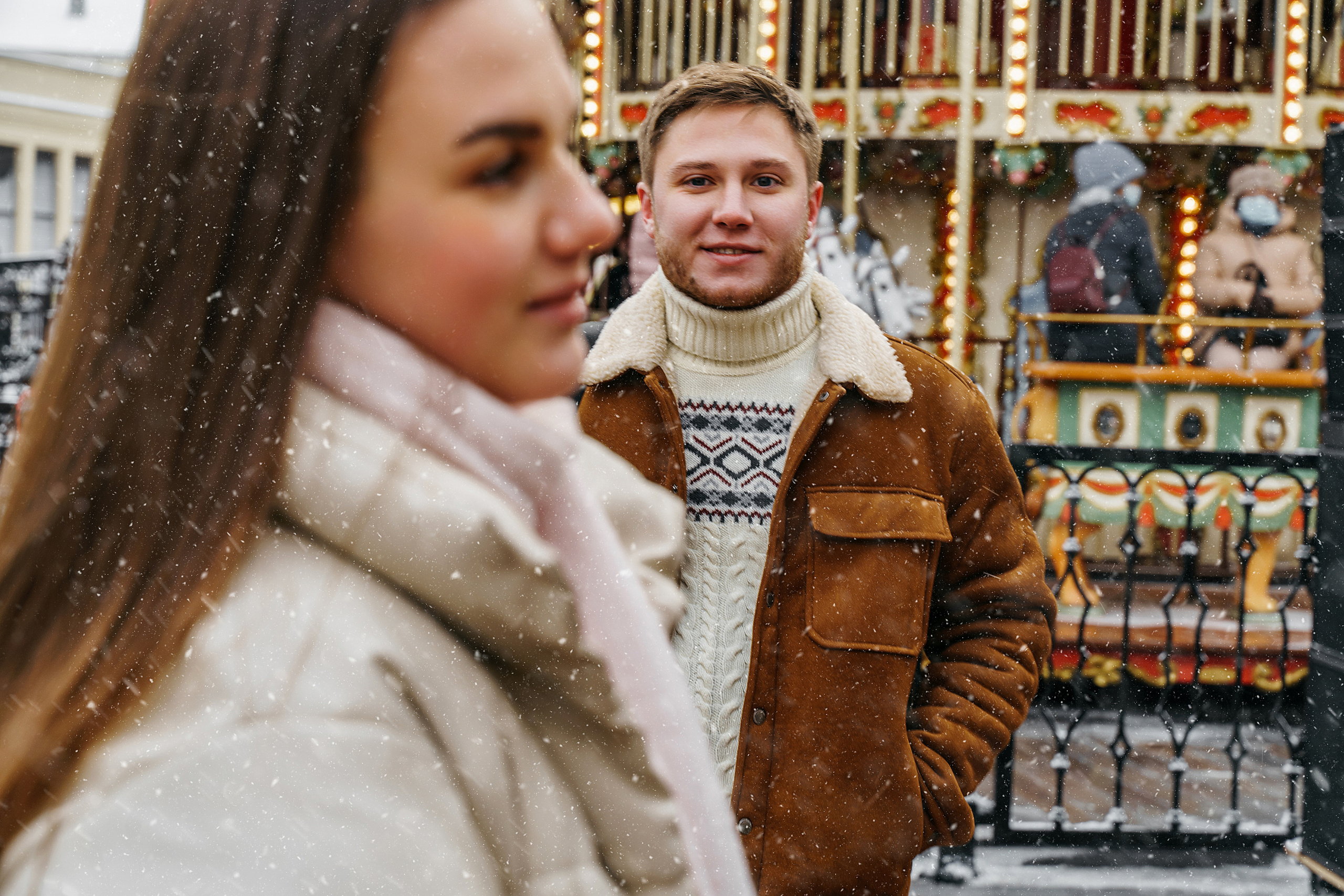 Зимняя love storу ГУМ. Свадебный фотограф