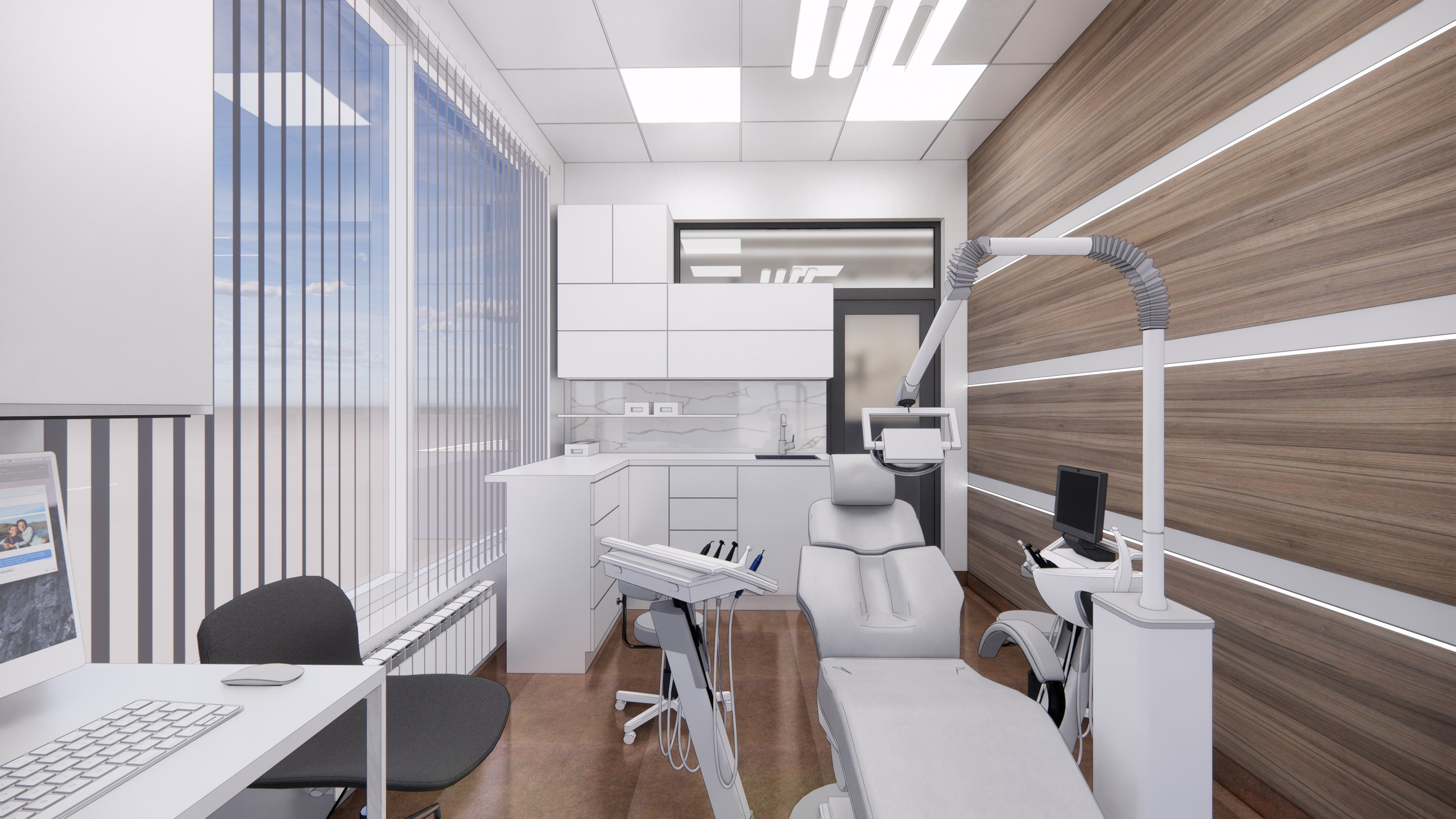 Дизайн проект стоматологии «DENTAL CARE». Архитектурно-дизайнерское бюро ROOMS