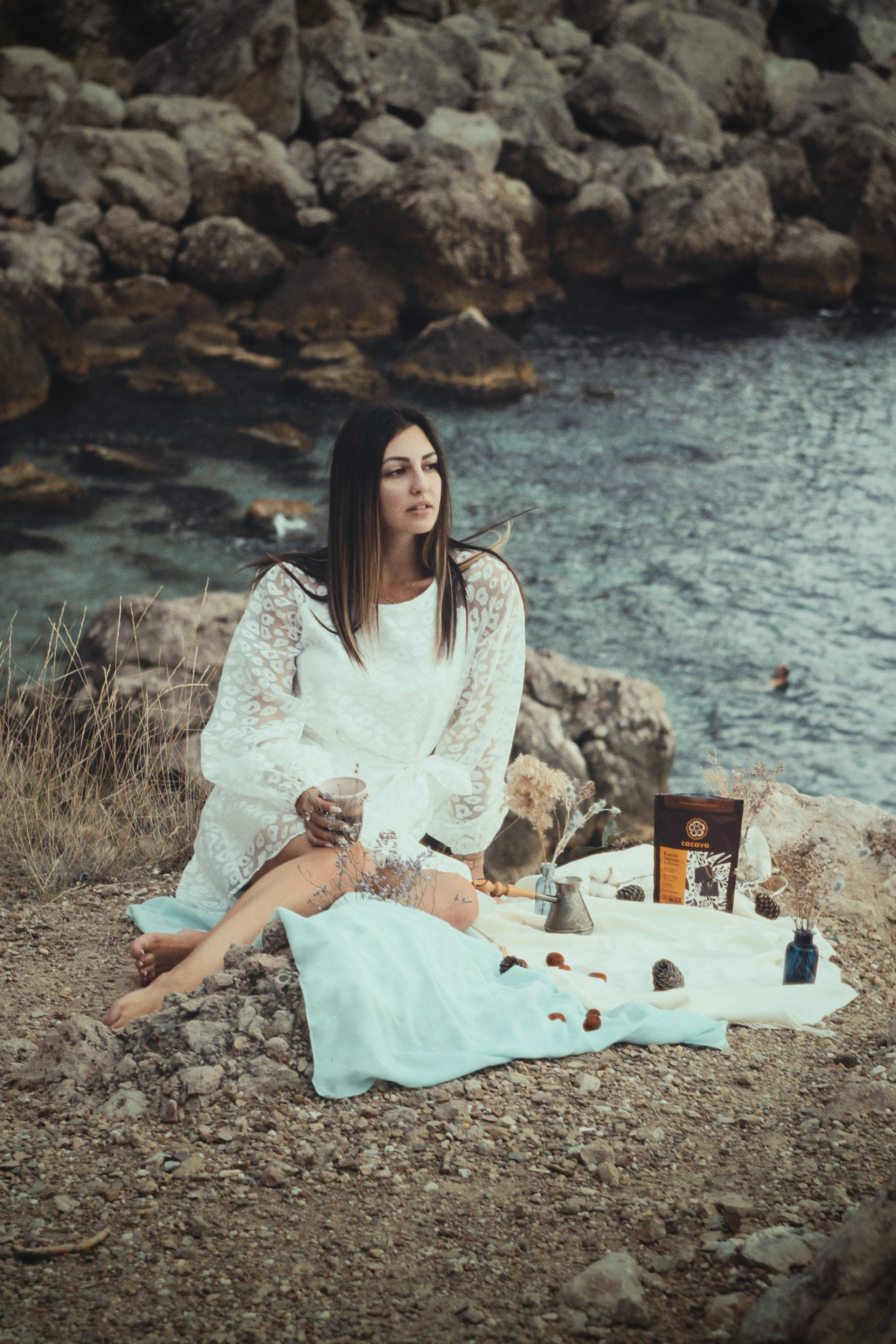 Фотосессия в Севастополе и Крыму. Девушка в платье на побережье. Фотосессия на море. Фотосессия в платье