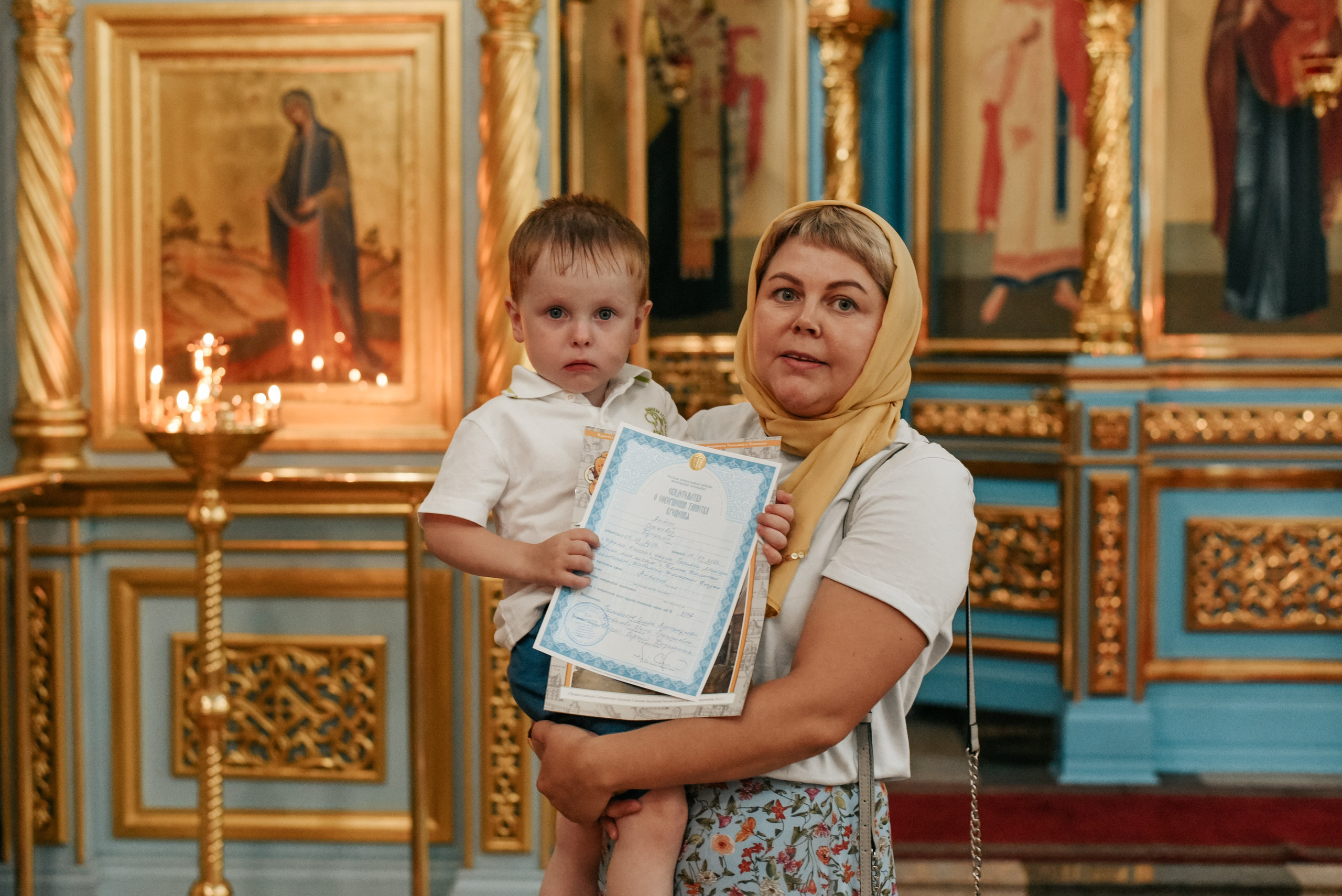 Крещение в Храме в честь иконы Божией Матери. Фотограф Анастасия Гурьянова в Тюмени и Ялуторовске