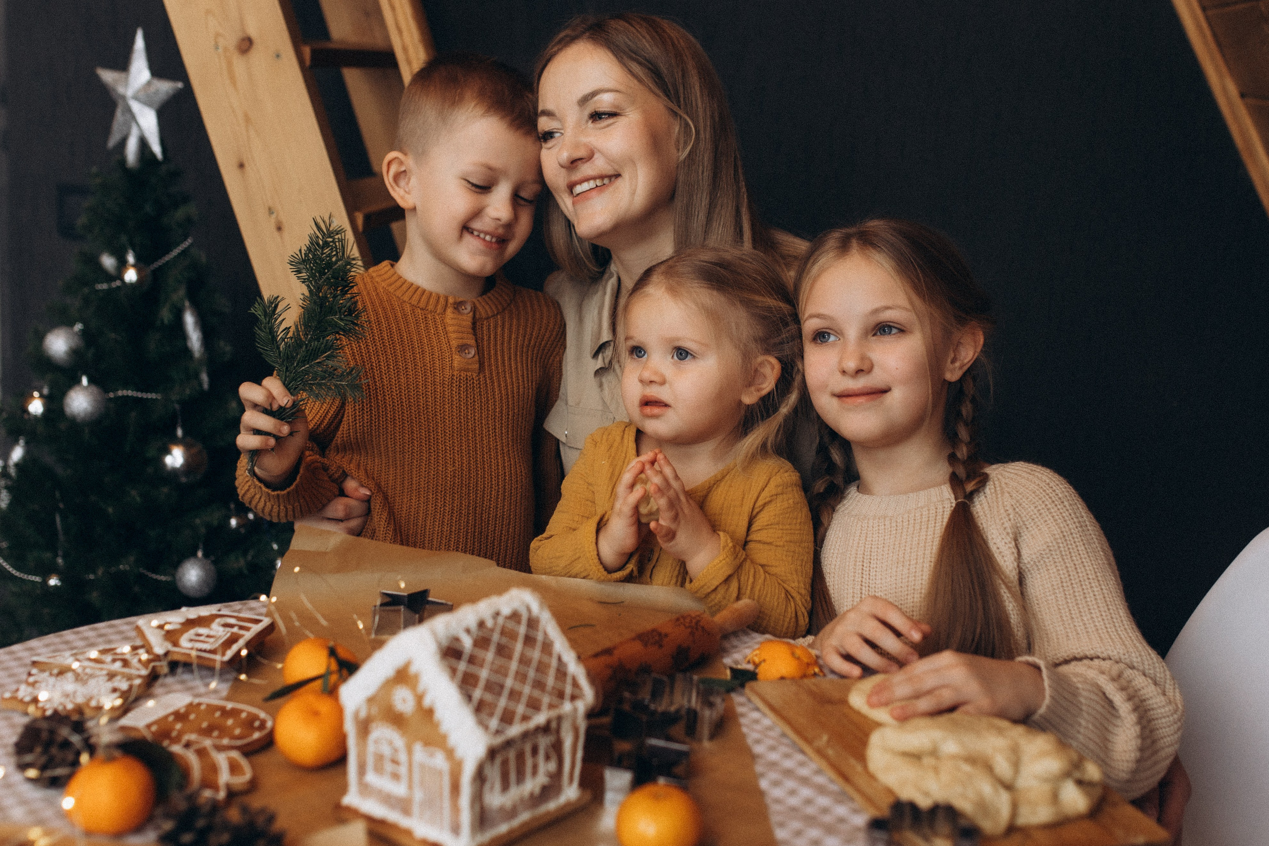 Предновогодняя история в домике. Семейный фотограф lifestyle в Новосибирске Елена Шпилевая