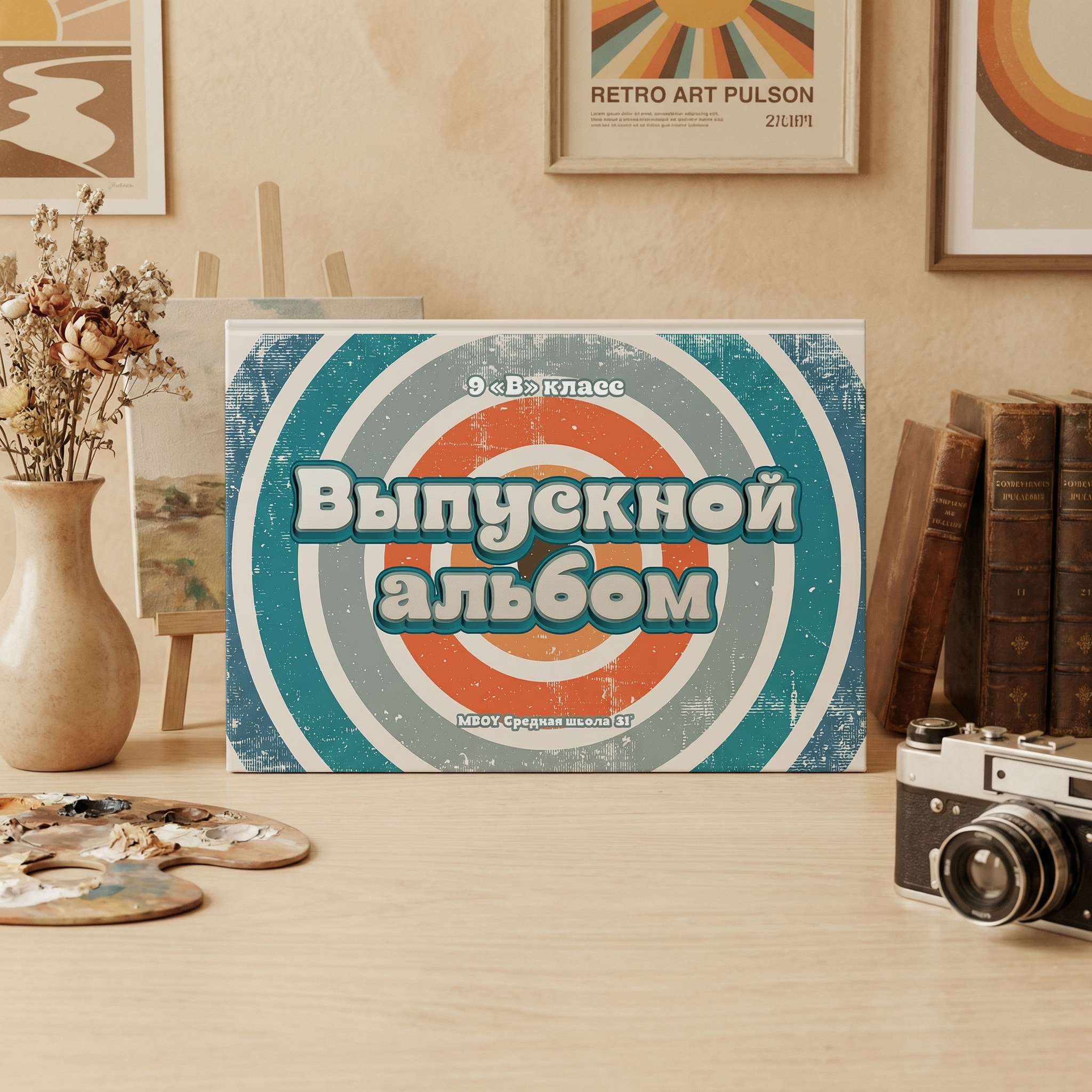 012 Retro. Дизайны, psd шаблоны школьных и выпускных альбомов и обложек