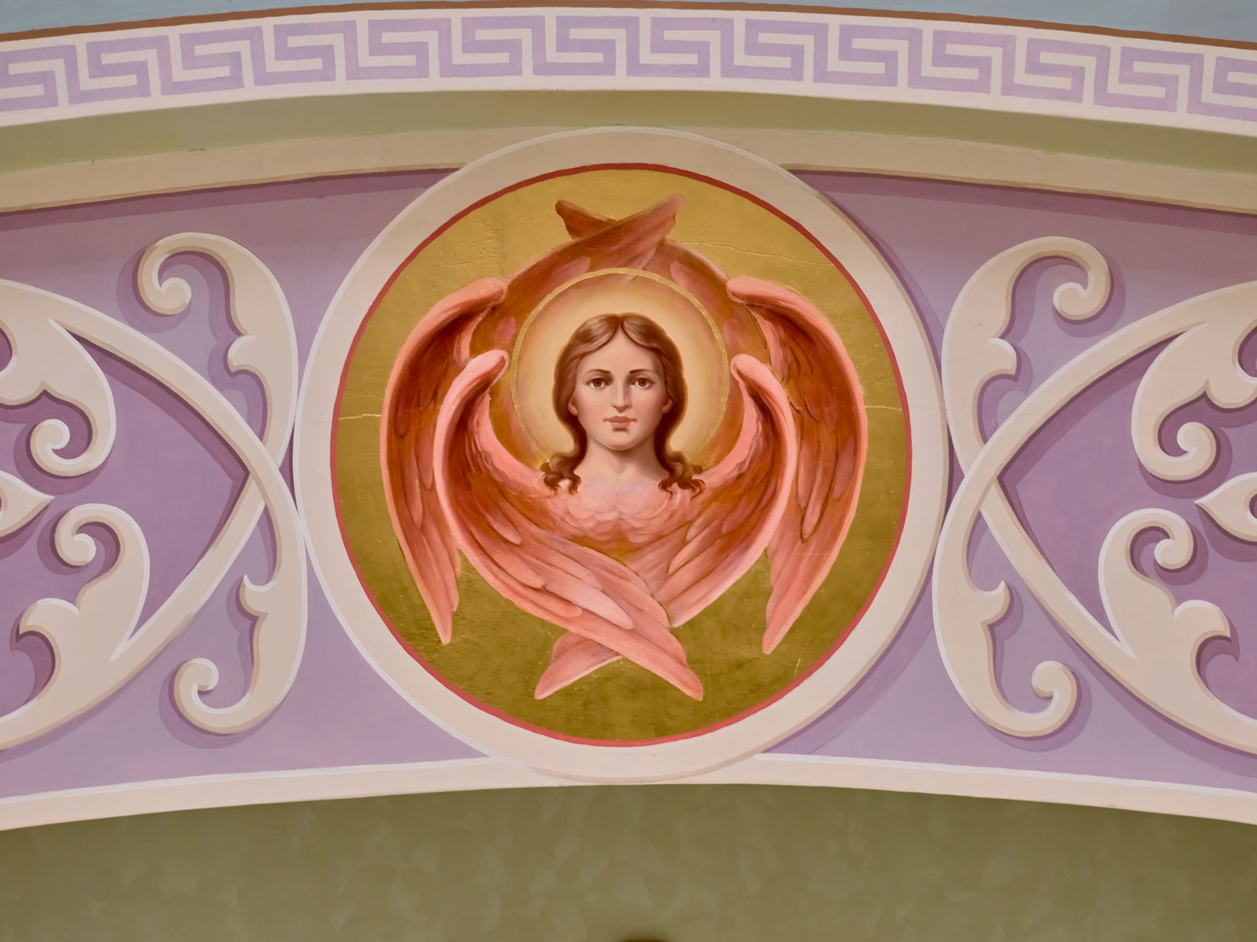 Фреска шестикрылого Серафима в храме Пророка Божия Илии