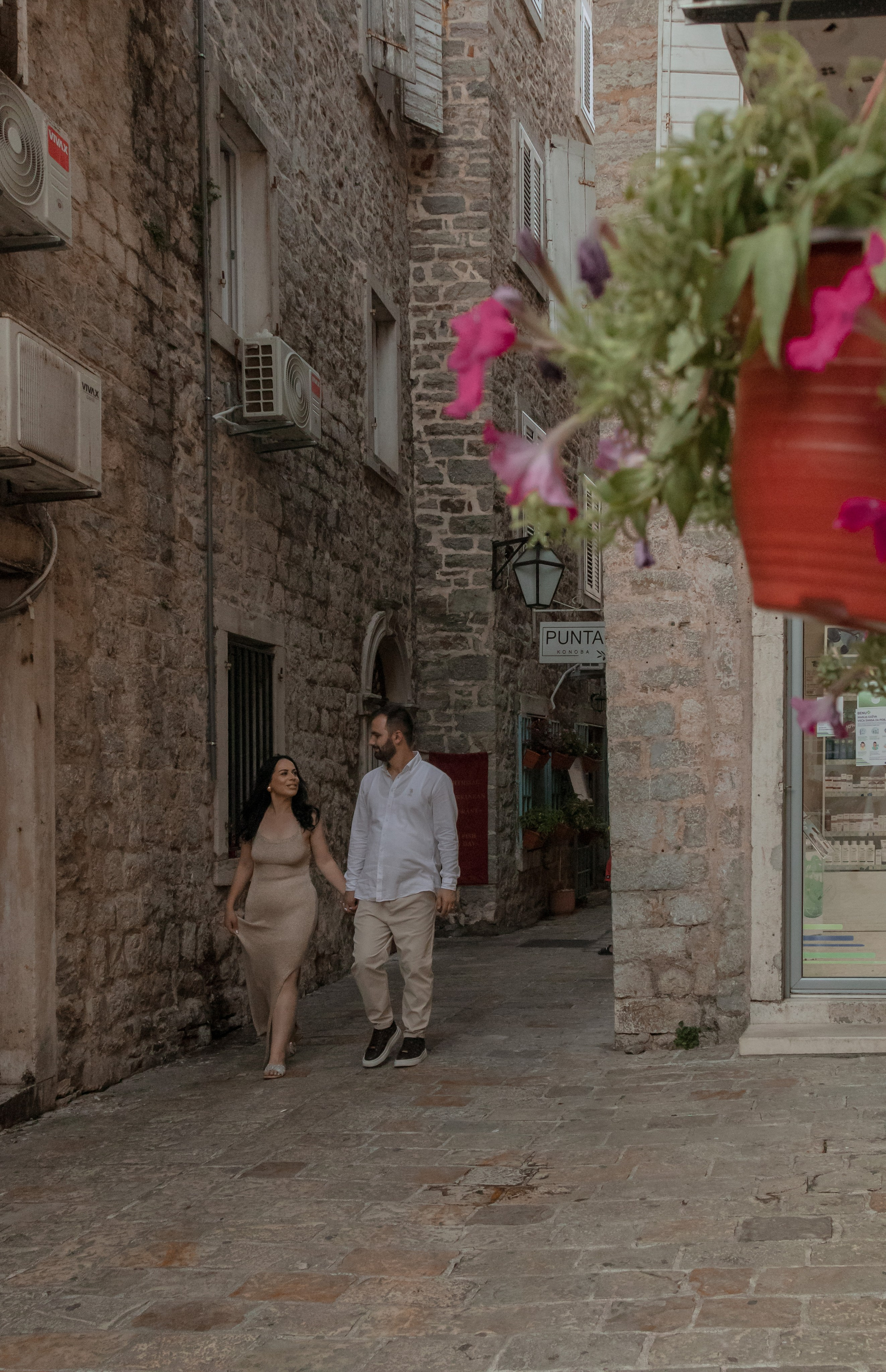 Engagement photo shooting in Montenegro. Portrait photographer in Tivat Montenegro Katerina Kirsanova