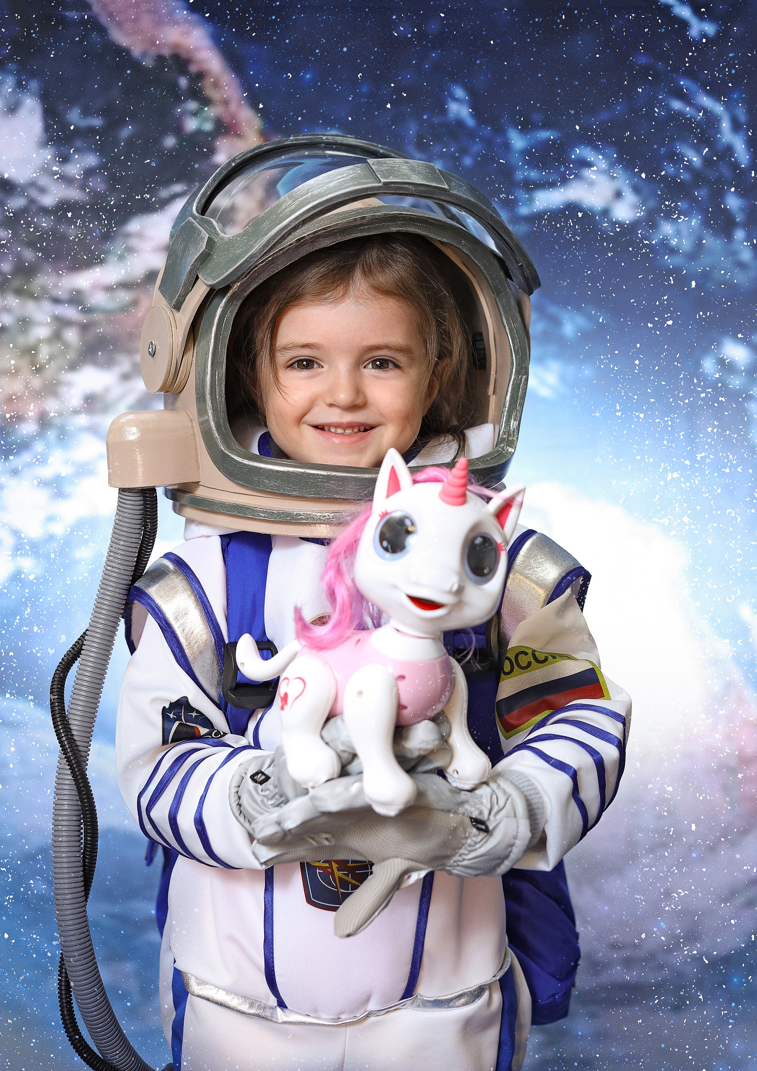 Фотосессия «Новый год в космосе» 2024 год. Фотограф в детский сад Елена Колчева Новокузнецк