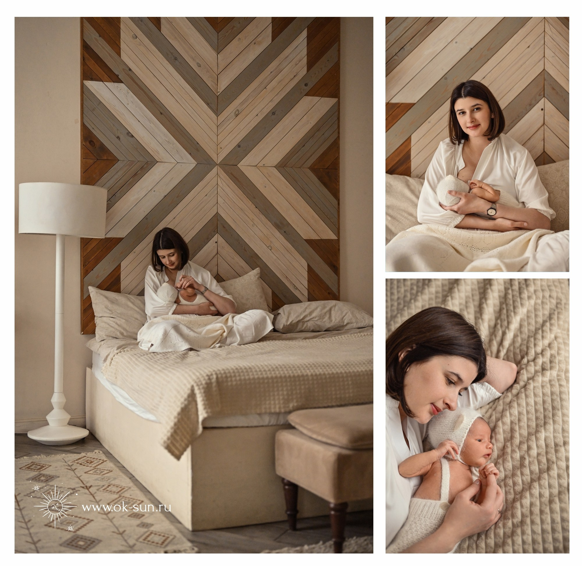 Фотосессия с новорожденным ребенком в студии