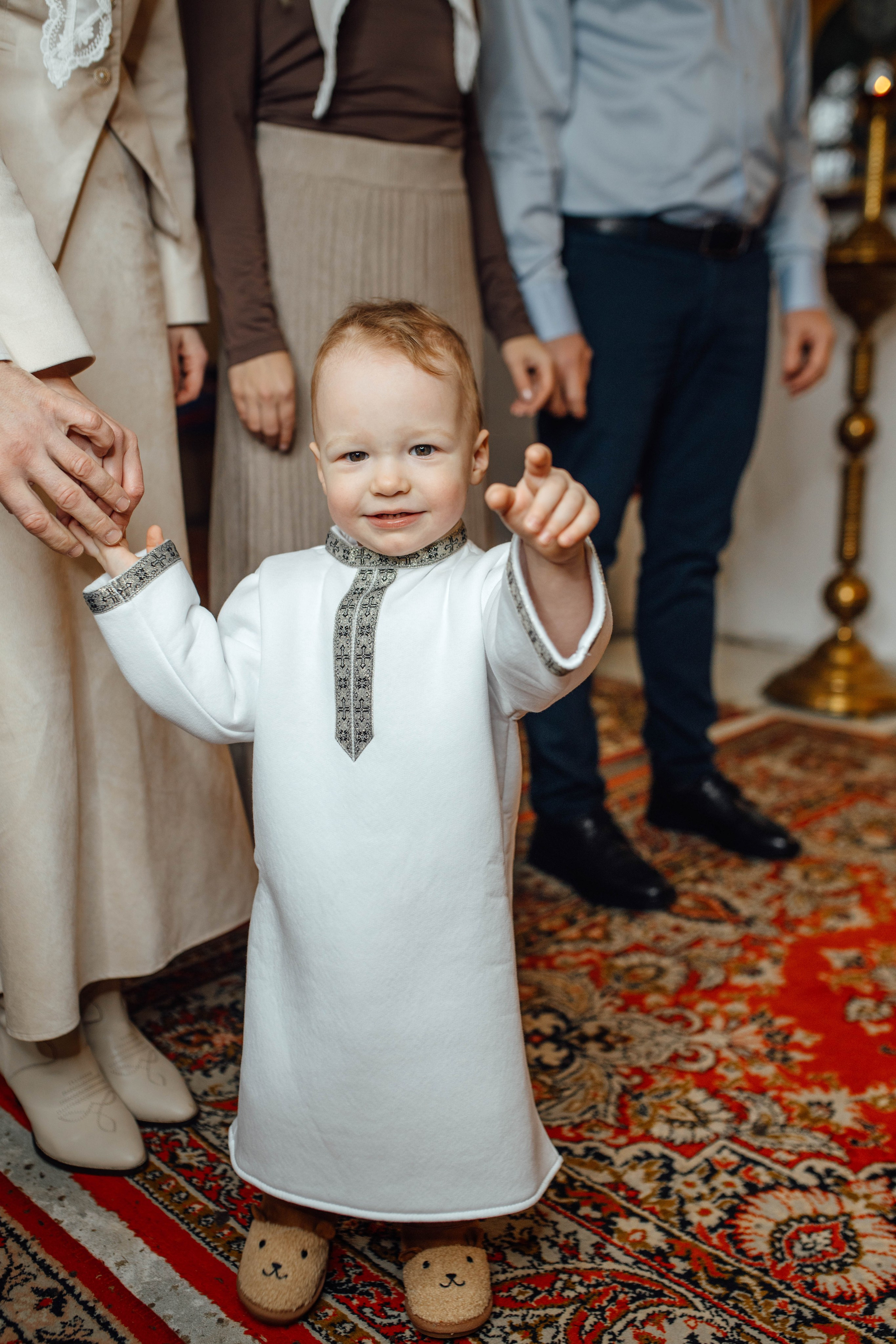 Таинство крещения Льва, храм Вознесения Господня, Ждановичи, февраль 2025