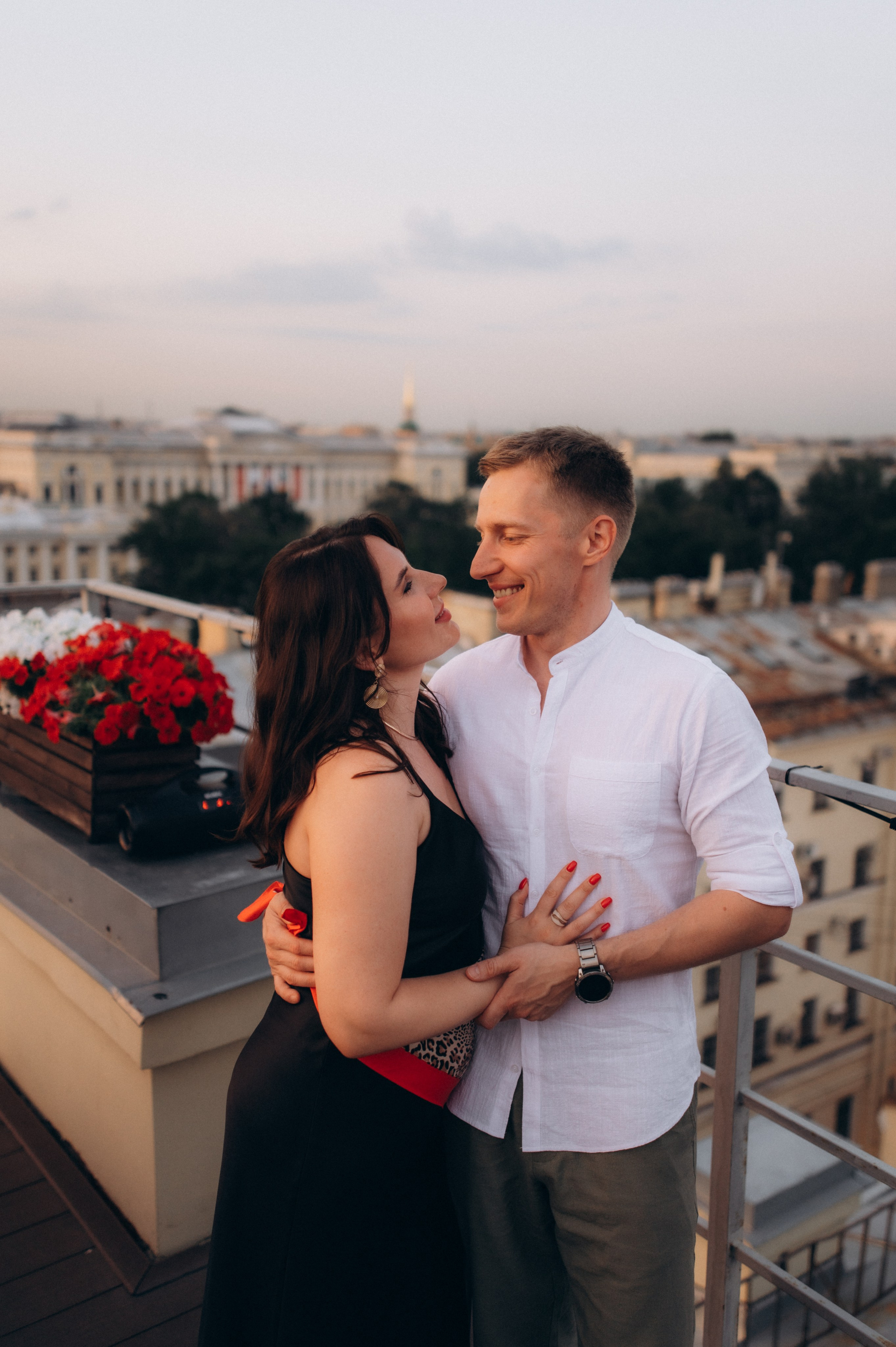 Свидание на крыше Петербурга. Семейный фотограф в Санкт-Петербурге Александра Милованова