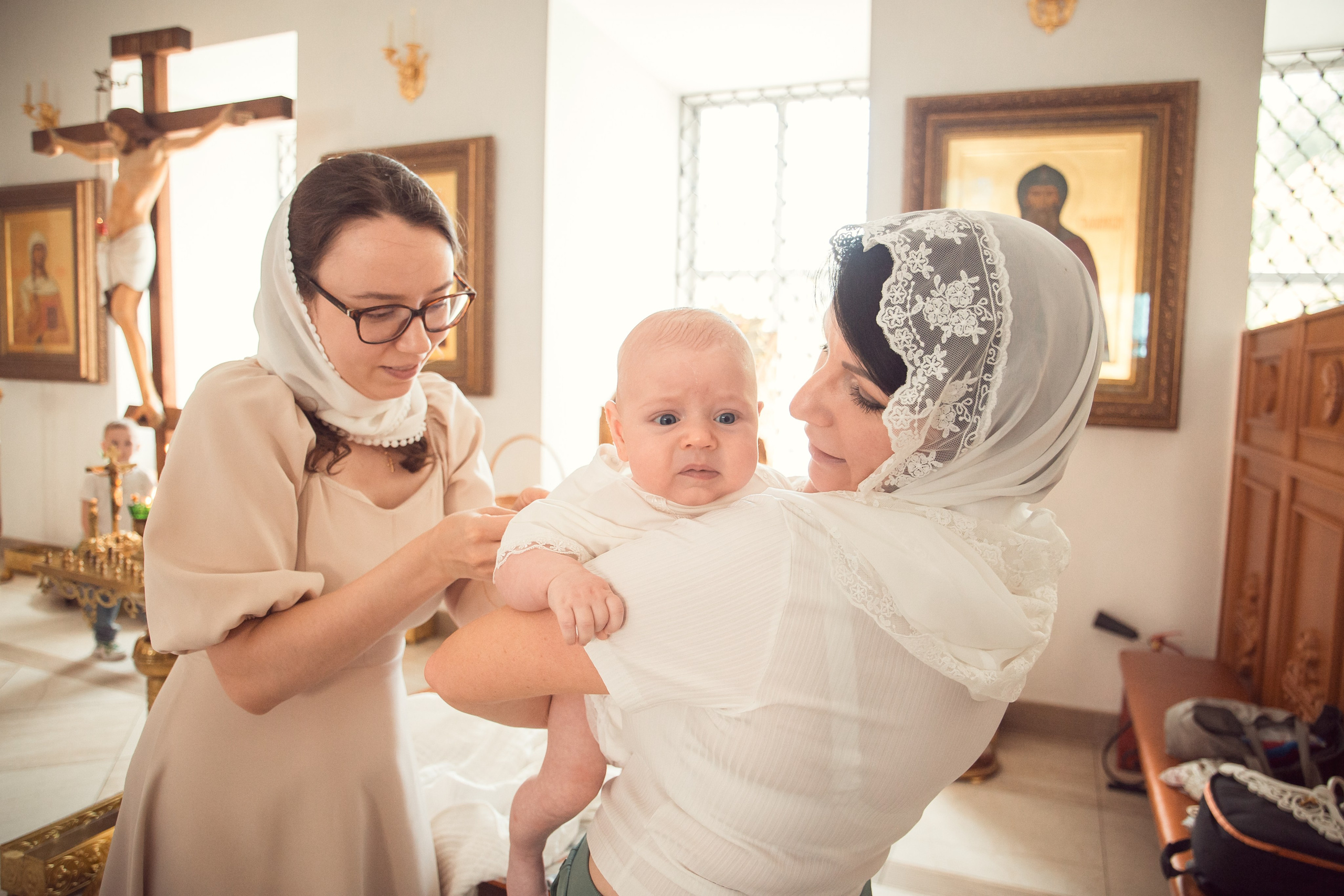 Крещение Ильи в Храме Святых Бессребреников и чудотворцев Космы и Дамиана в Калуге