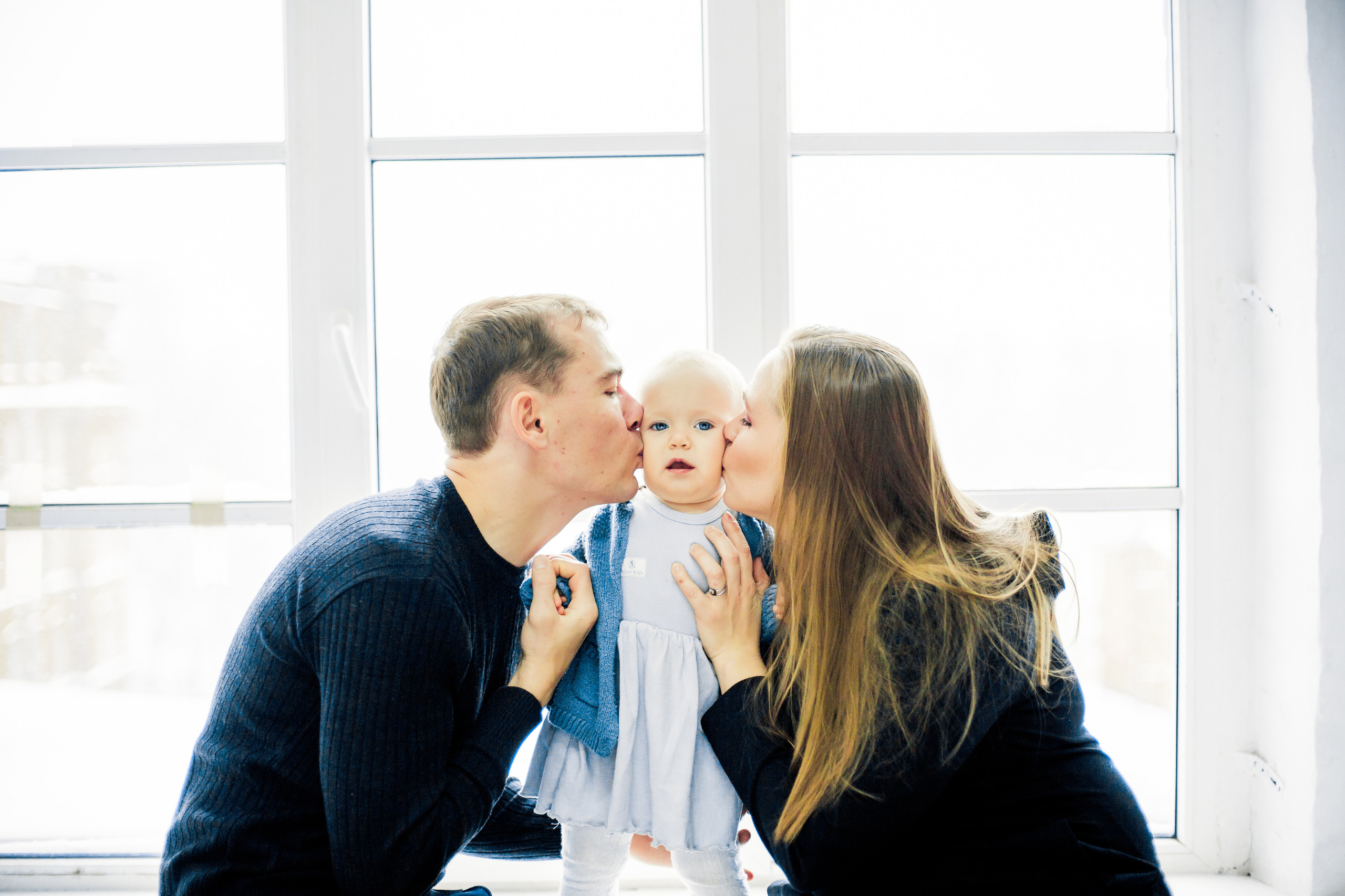 Студийная фотосессия с годовалой дочкой. Детский, свадебный и семейный фотограф Юлия Курбатова, Санкт-Петербург