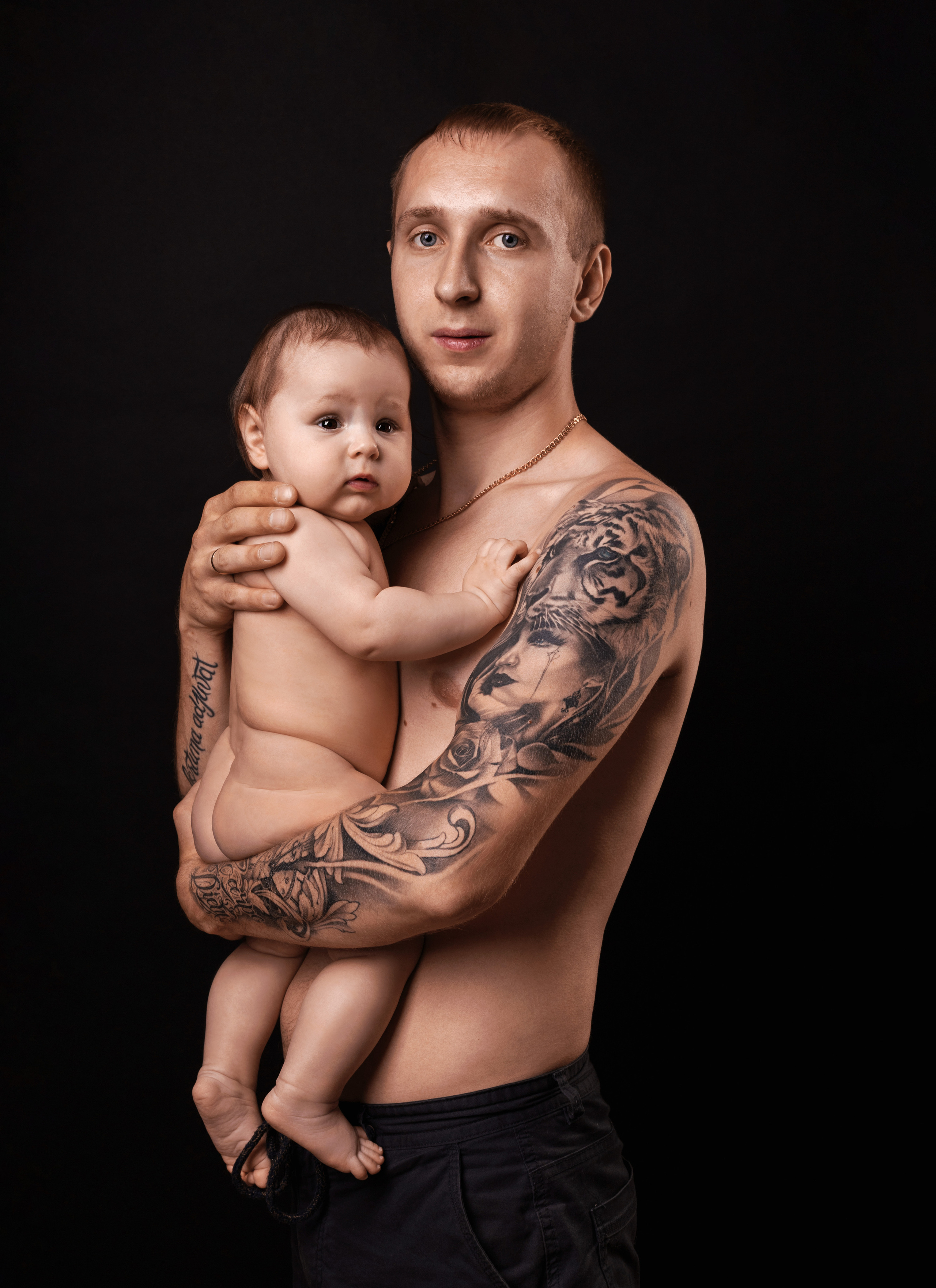 Фотосессия с папой. Фотограф новорожденных в Нижнем Новгороде Надежда Кадылкина