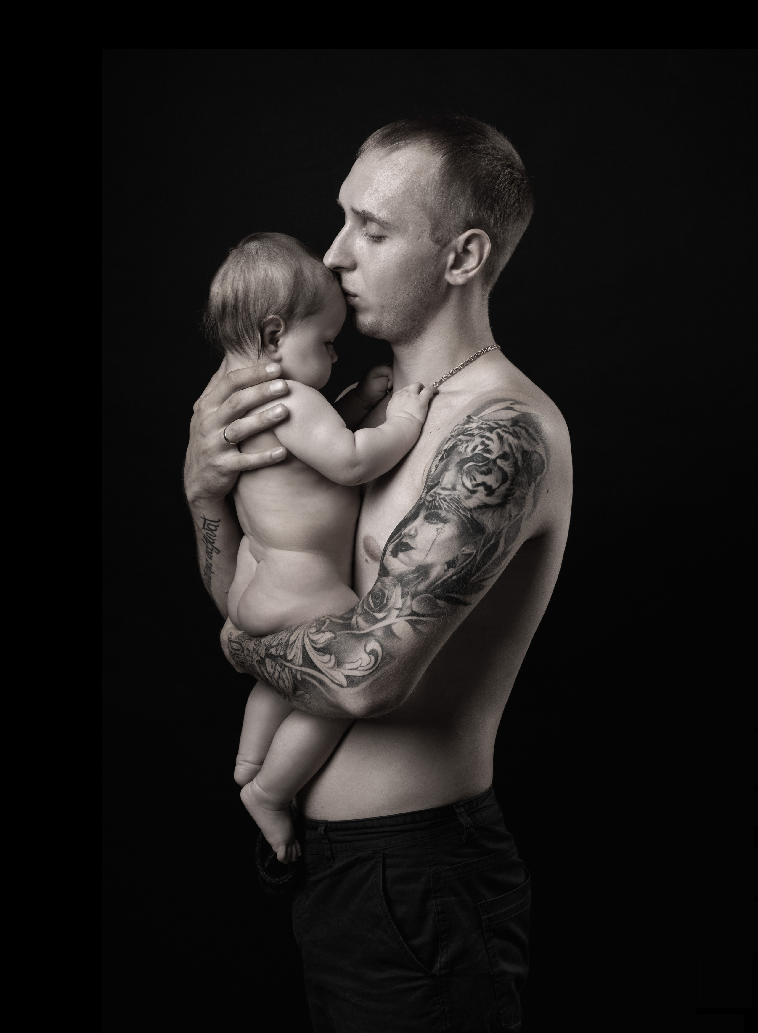 Фотосессия с папой. Фотограф новорожденных в Нижнем Новгороде Надежда Кадылкина