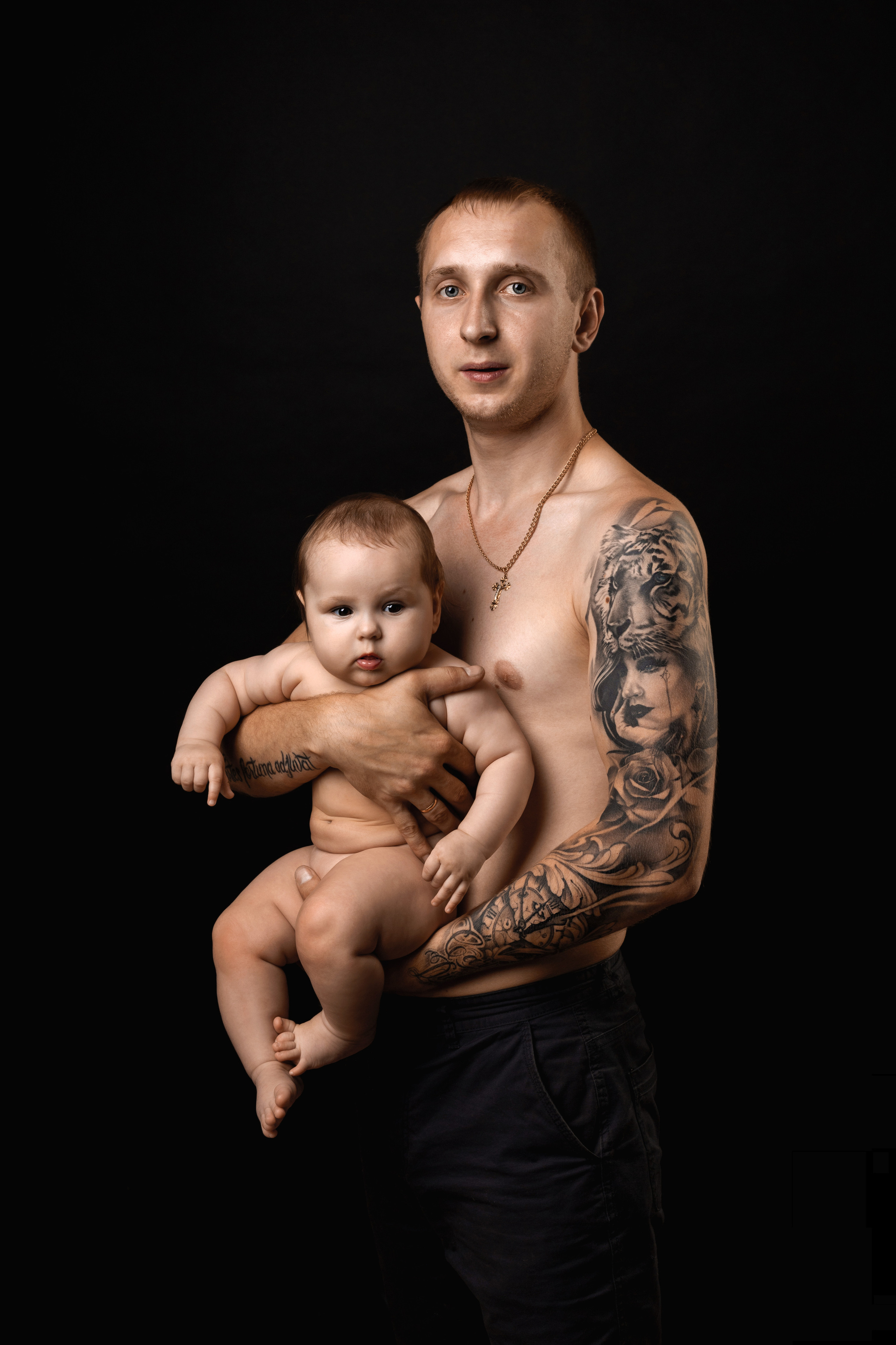 Фотосессия с папой. Фотограф новорожденных в Нижнем Новгороде Надежда Кадылкина