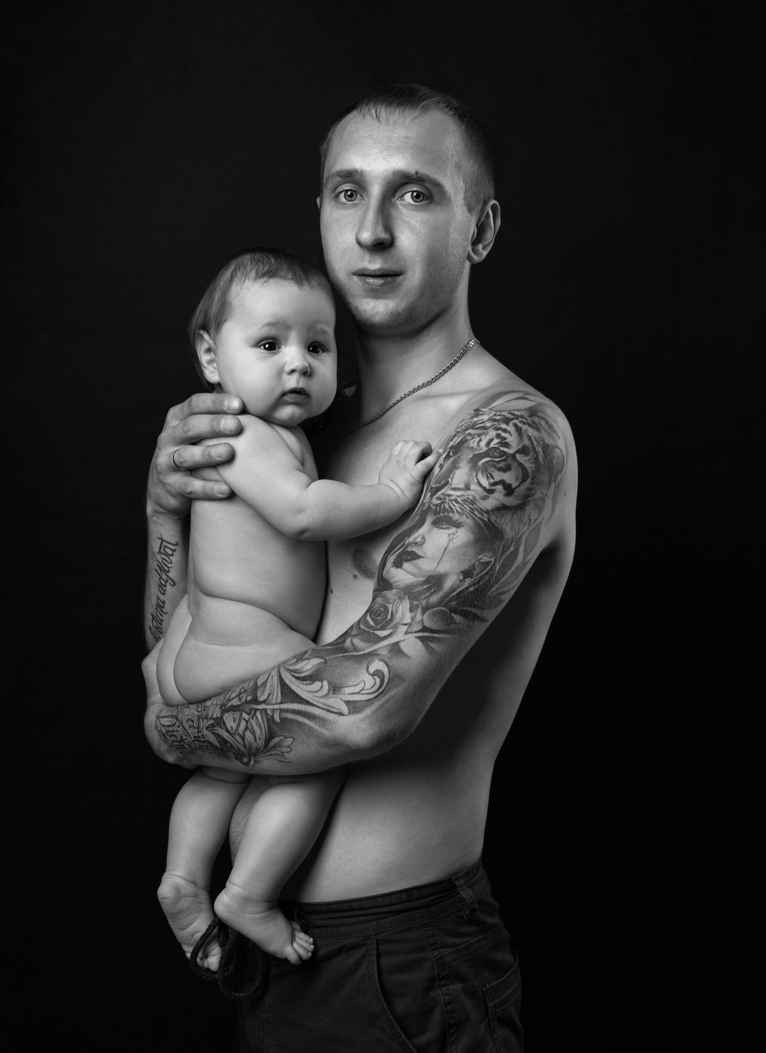 Фотосессия с папой. Фотограф новорожденных в Нижнем Новгороде Надежда Кадылкина