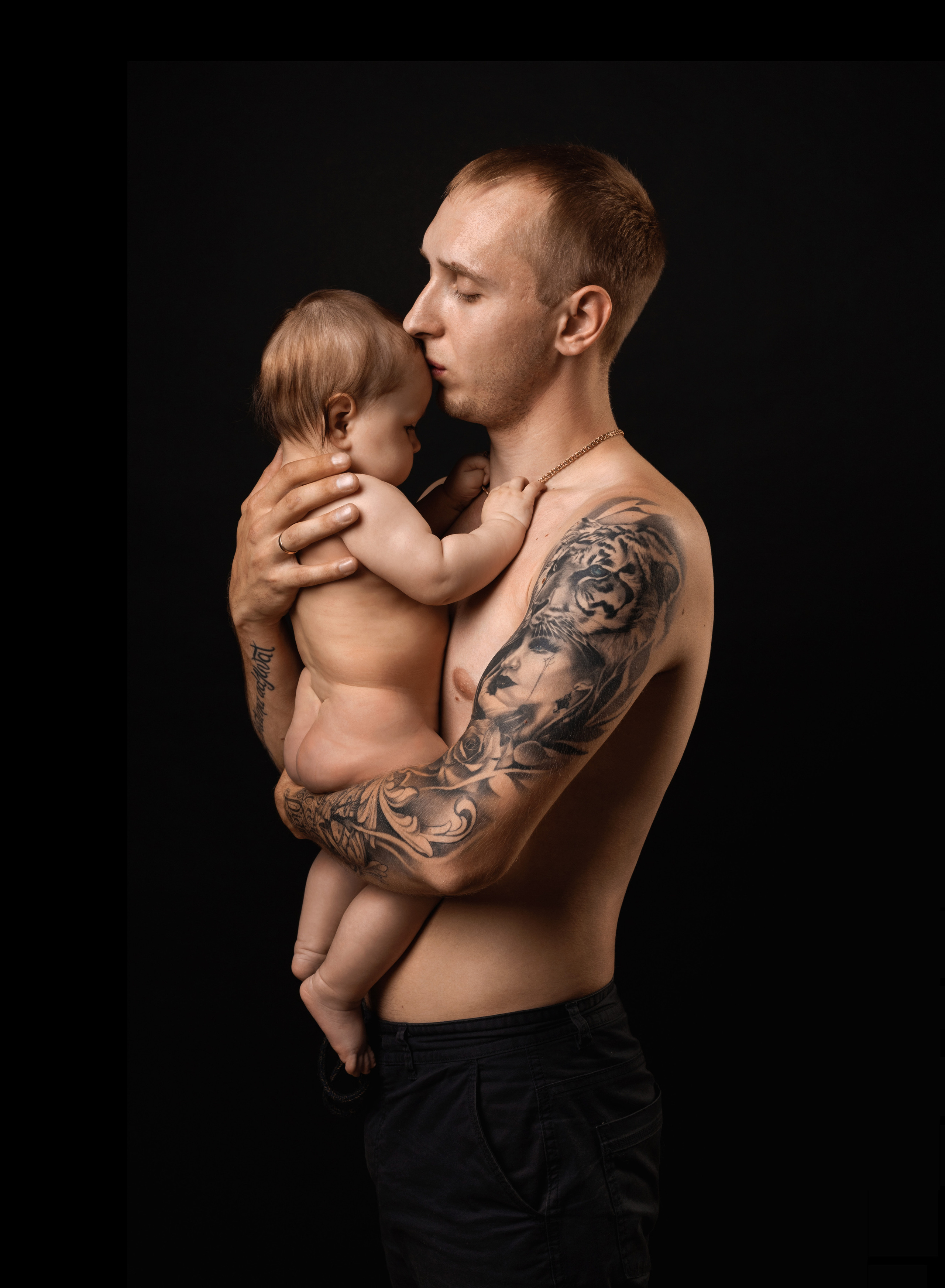 Фотосессия с папой. Фотограф новорожденных в Нижнем Новгороде Надежда Кадылкина