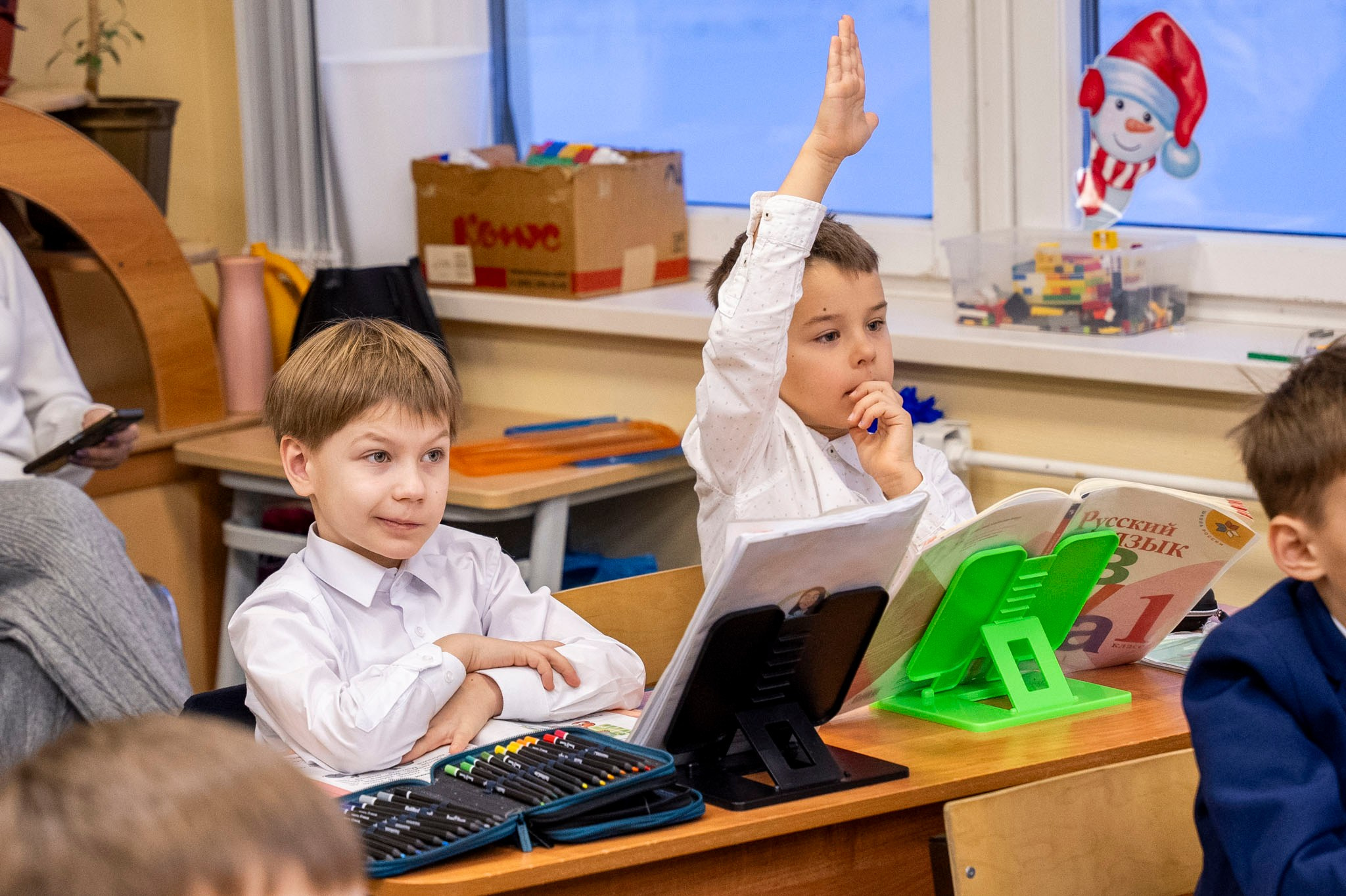 Открытый урок в 1 классе. Фотограф Юлия Попова