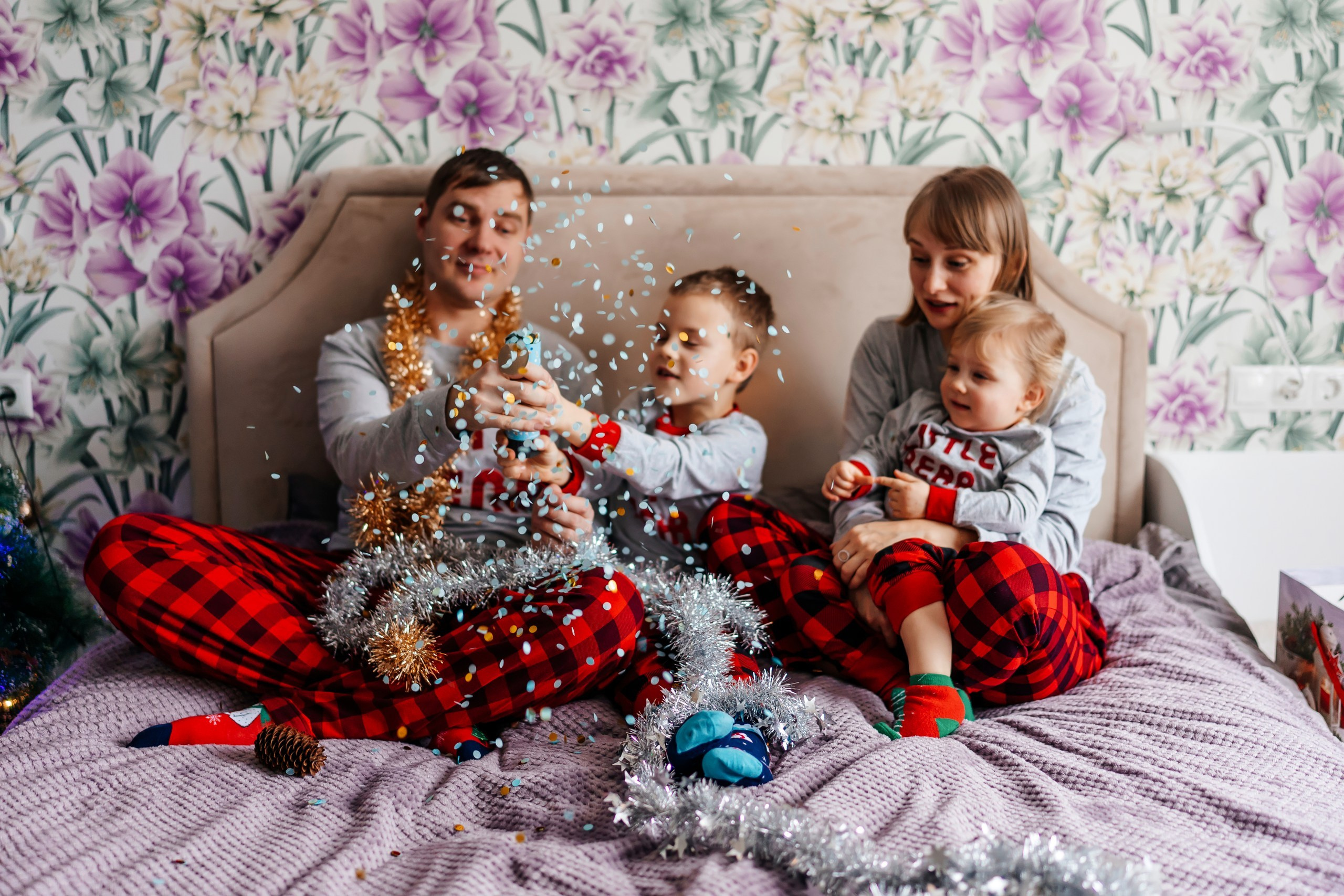 новогодняя домашняя фотосессия 