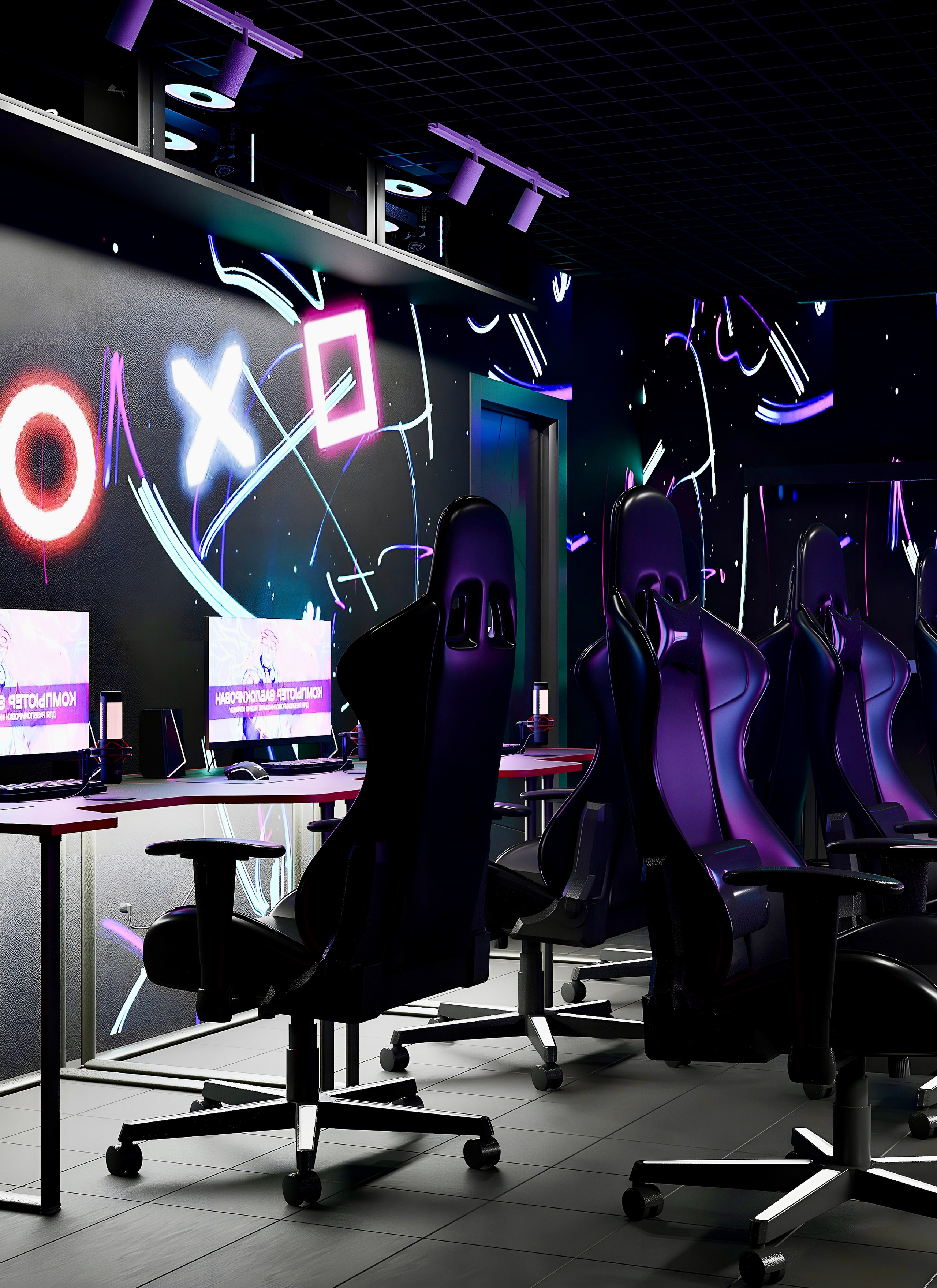 Компьютерный клуб «Soul Game» г. Санкт-Петербург. Батракова Наталья дизайнер интерьеров Санкт-Петербург Москва Архангель