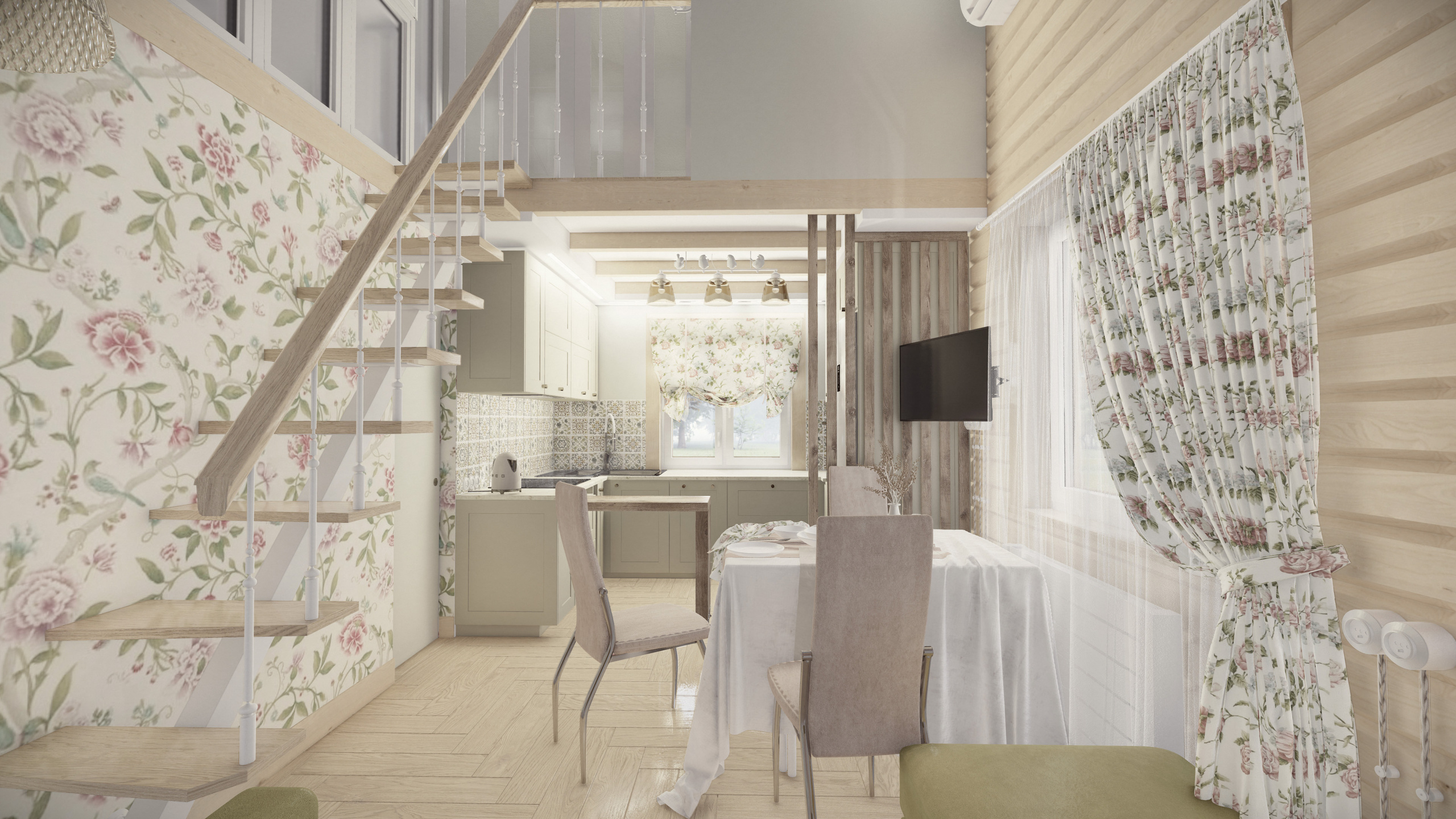 Гостевой дом, баня из профильтрованного бруса. Студия архитектуры и дизайна AR.CHITECT.OR