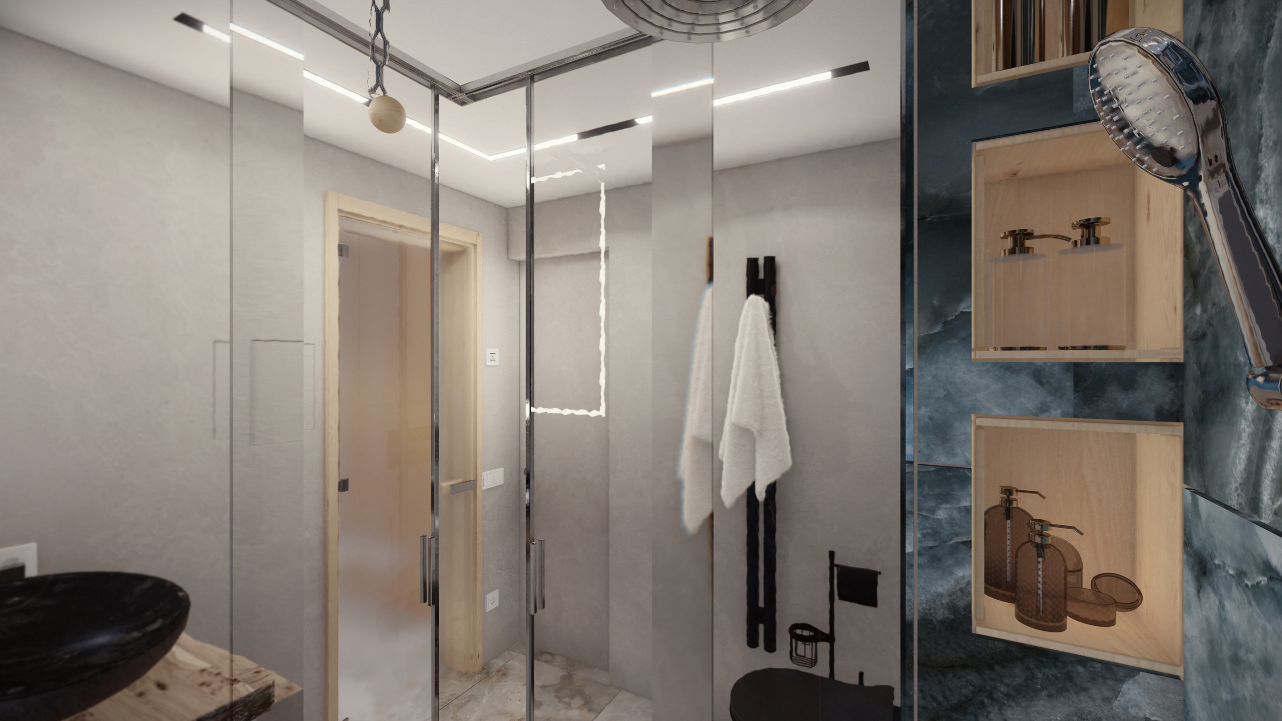 Гостевой дом, баня из профильтрованного бруса. Студия архитектуры и дизайна AR.CHITECT.OR