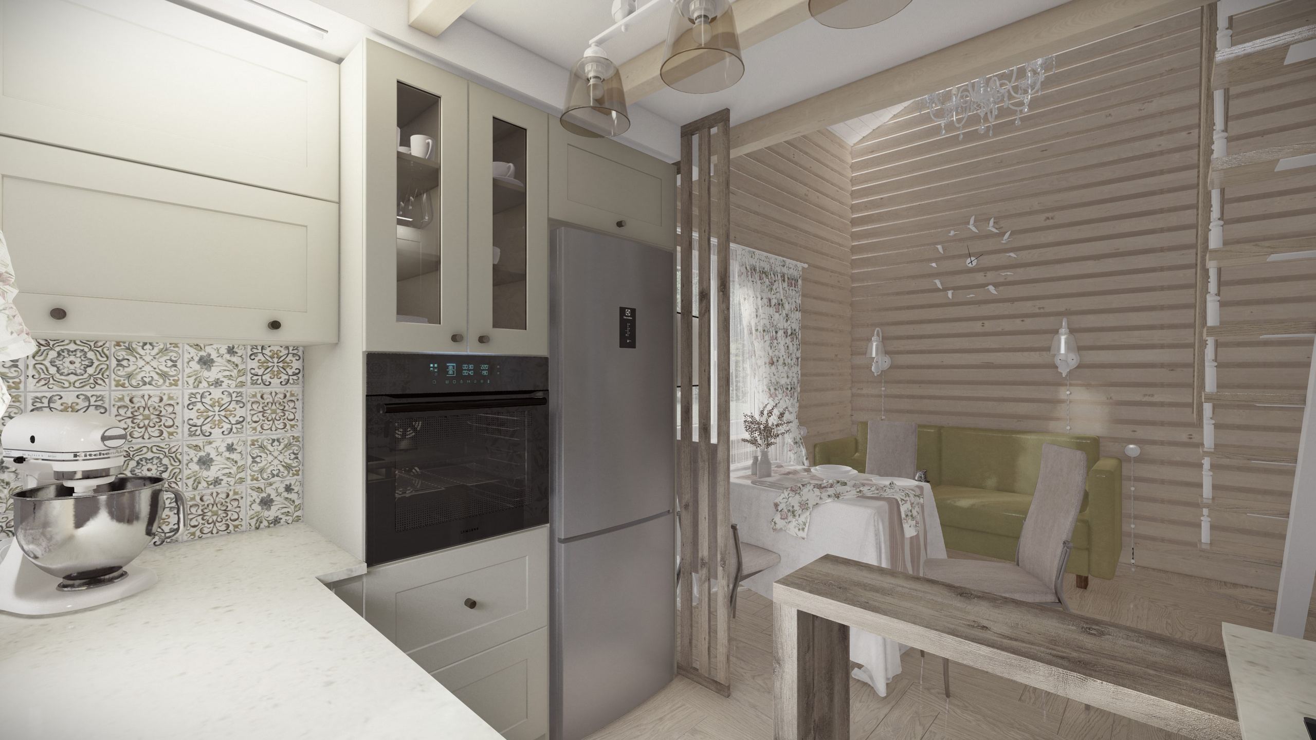 Гостевой дом, баня из профильтрованного бруса. Студия архитектуры и дизайна AR.CHITECT.OR