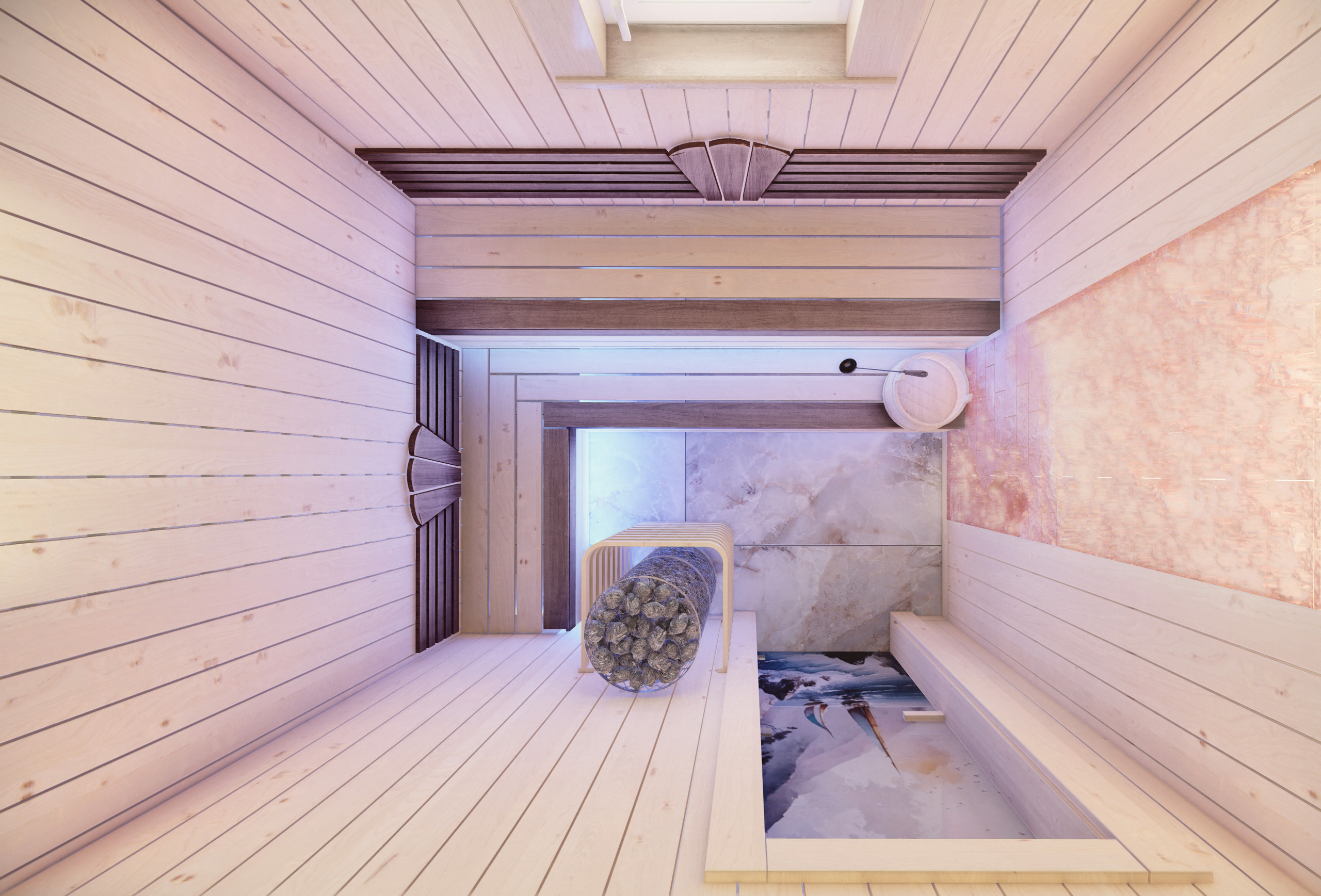 Гостевой дом, баня из профильтрованного бруса. Студия архитектуры и дизайна AR.CHITECT.OR