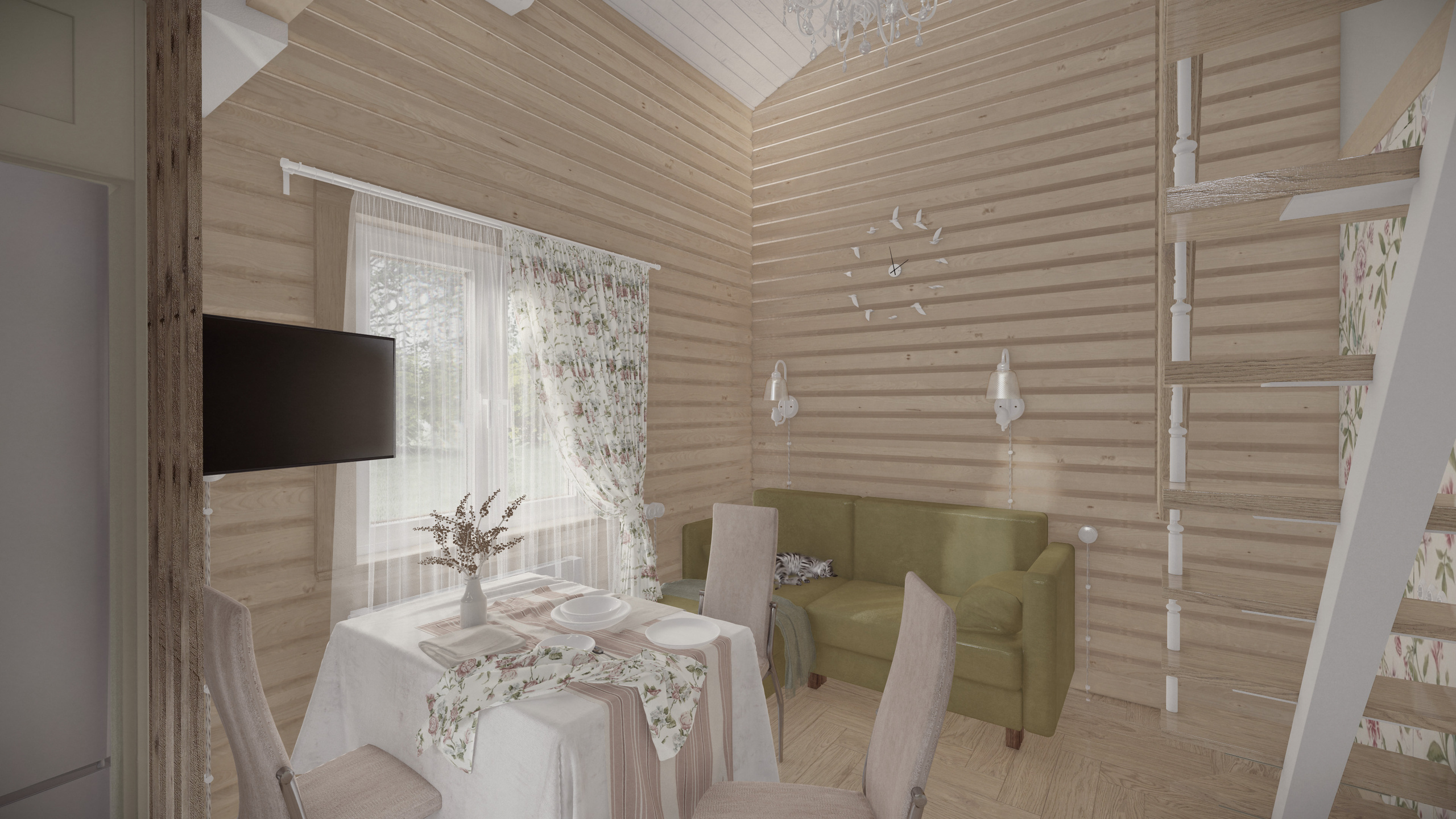 Гостевой дом, баня из профильтрованного бруса. Студия архитектуры и дизайна AR.CHITECT.OR