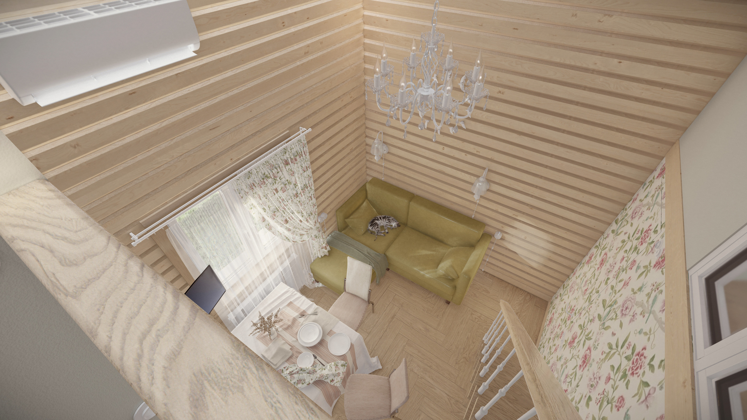 Гостевой дом, баня из профильтрованного бруса. Студия архитектуры и дизайна AR.CHITECT.OR