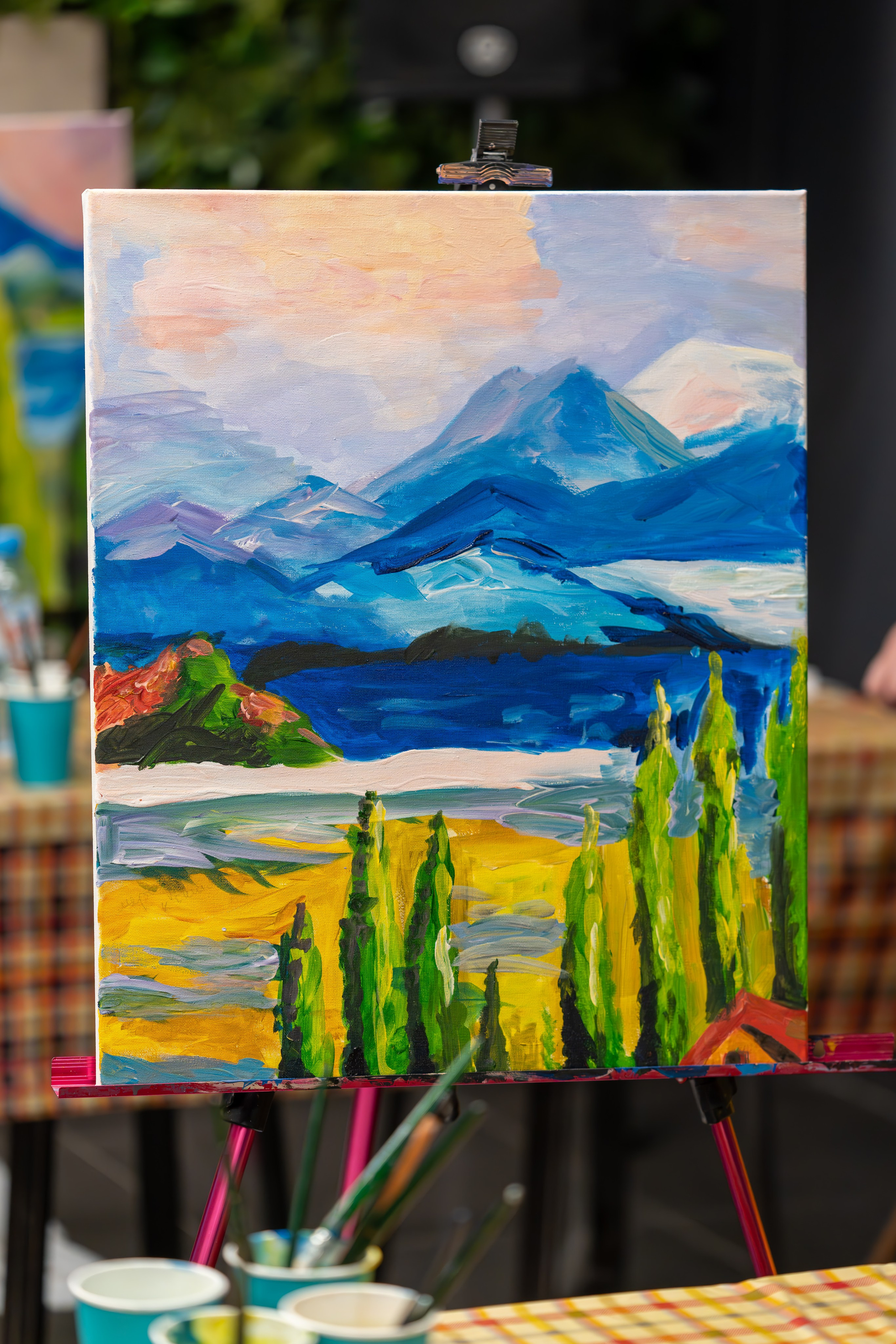 MICE мероприятие — мастер класс по акварели. Репортажный фотограф в Красной Поляне и Сочи Павлюченко Екатерина