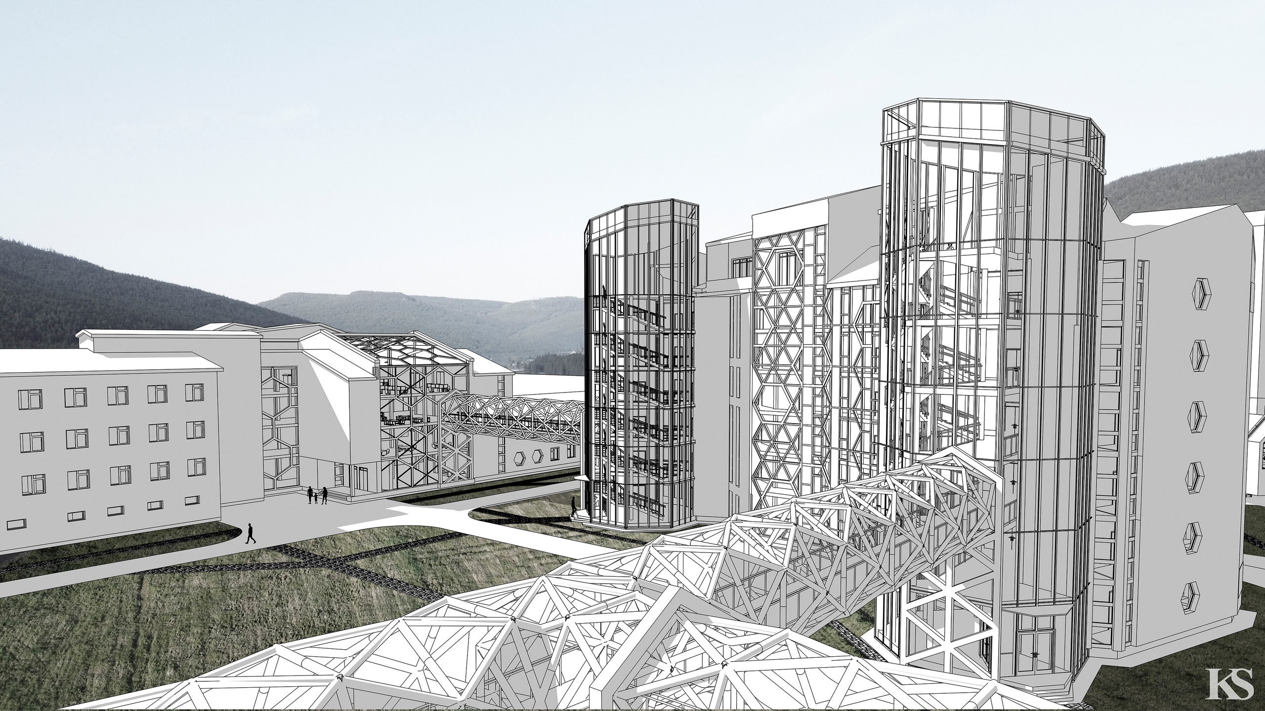 Концепт модернизации санатория «Усть-Кут». 3D-дизайнер Кристина Пуляевская