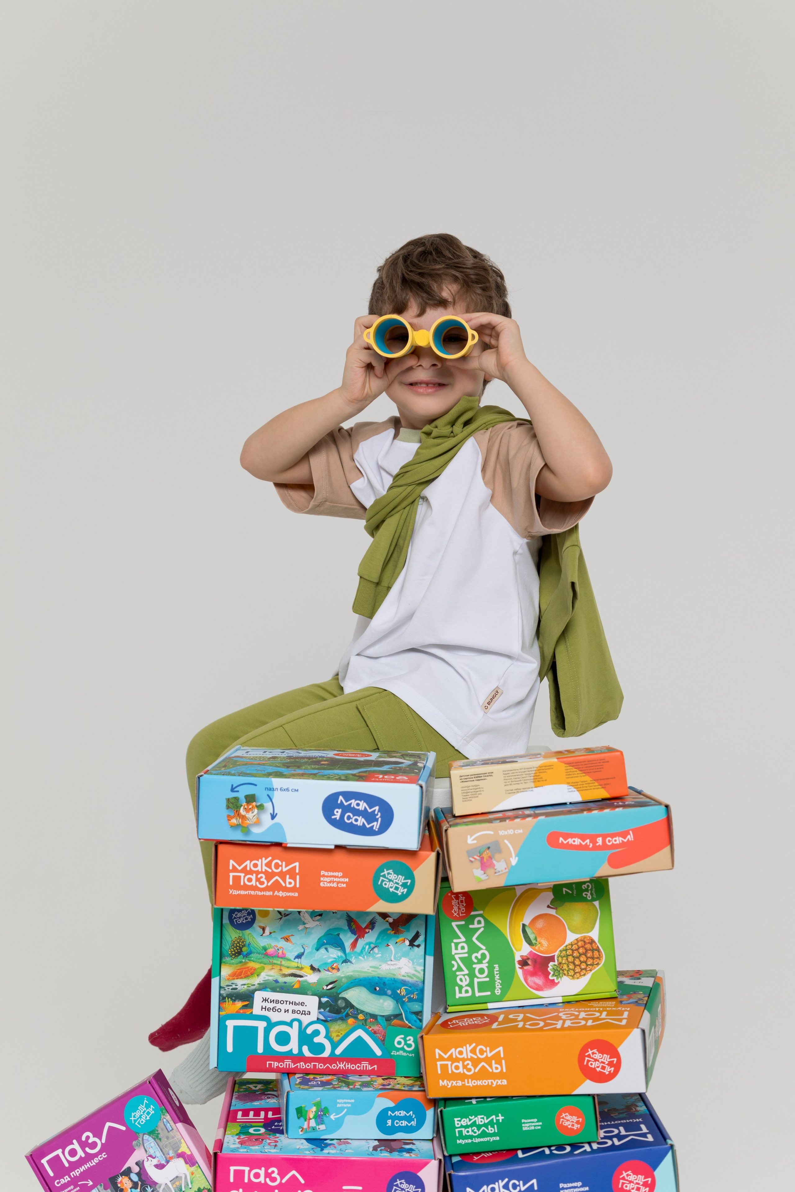 Имиджевая и каталожная съёмка для бренда детских пазлов. Детский и контент фотограф Надя Волкова Санкт-Петербург