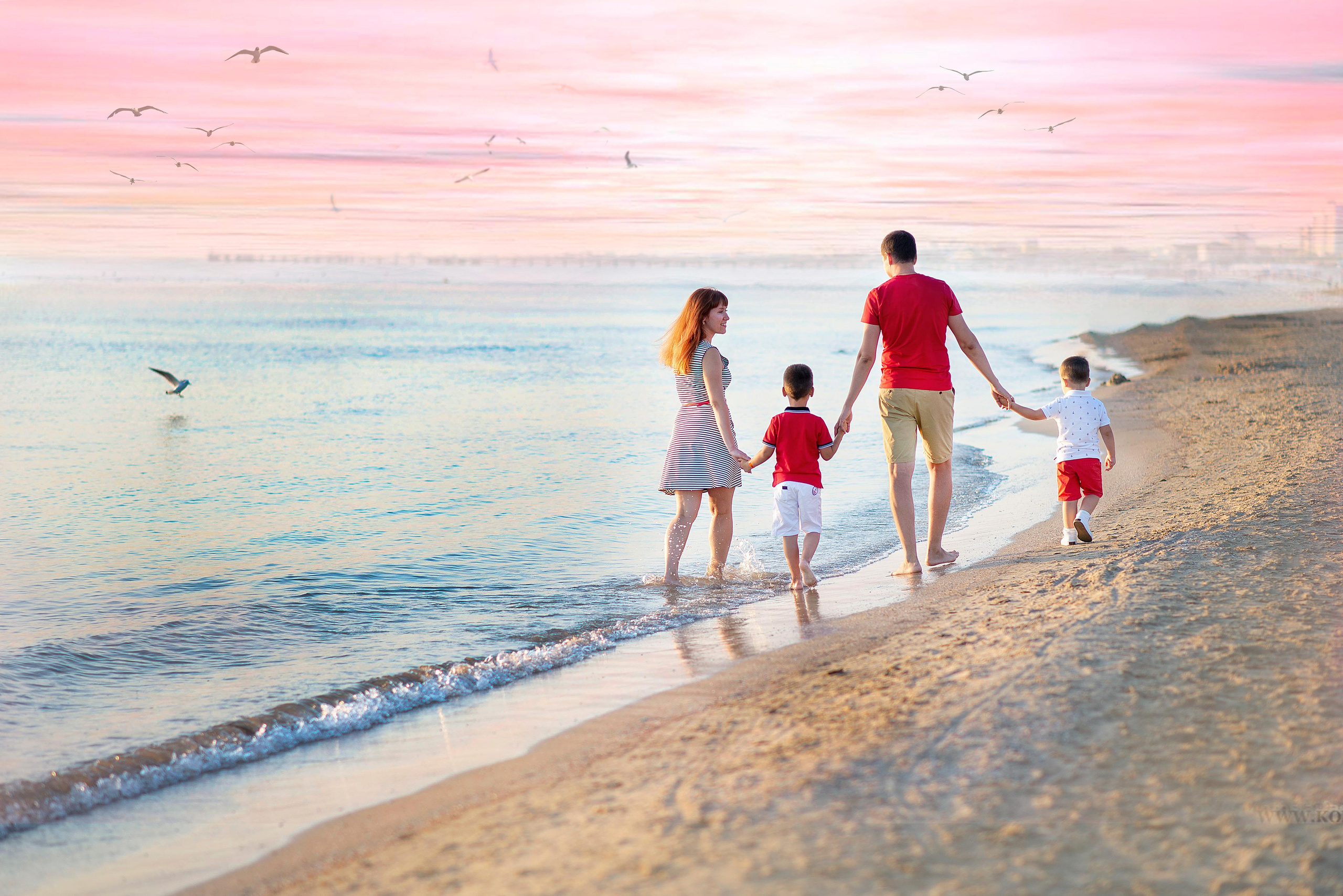 Песчаный пляж. Семейный и детский фотограф Анапа