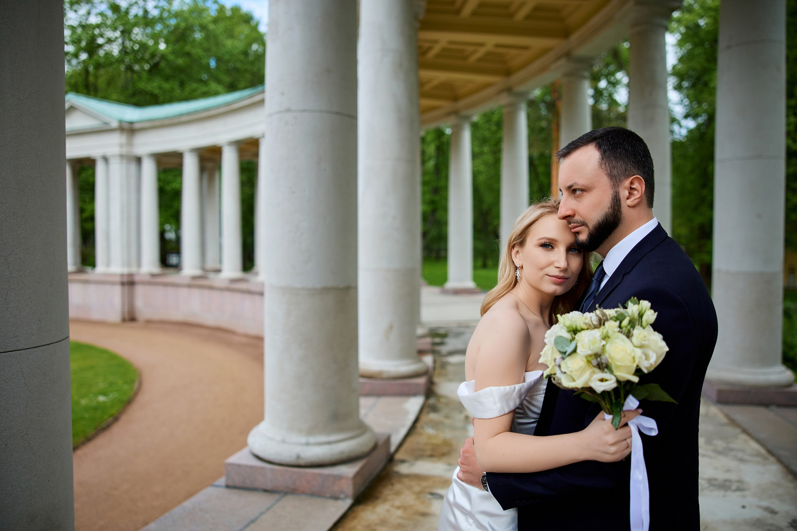 Свадебная фотосессия в Архангельском. Свадебный фотограф Сергей Колбинский
