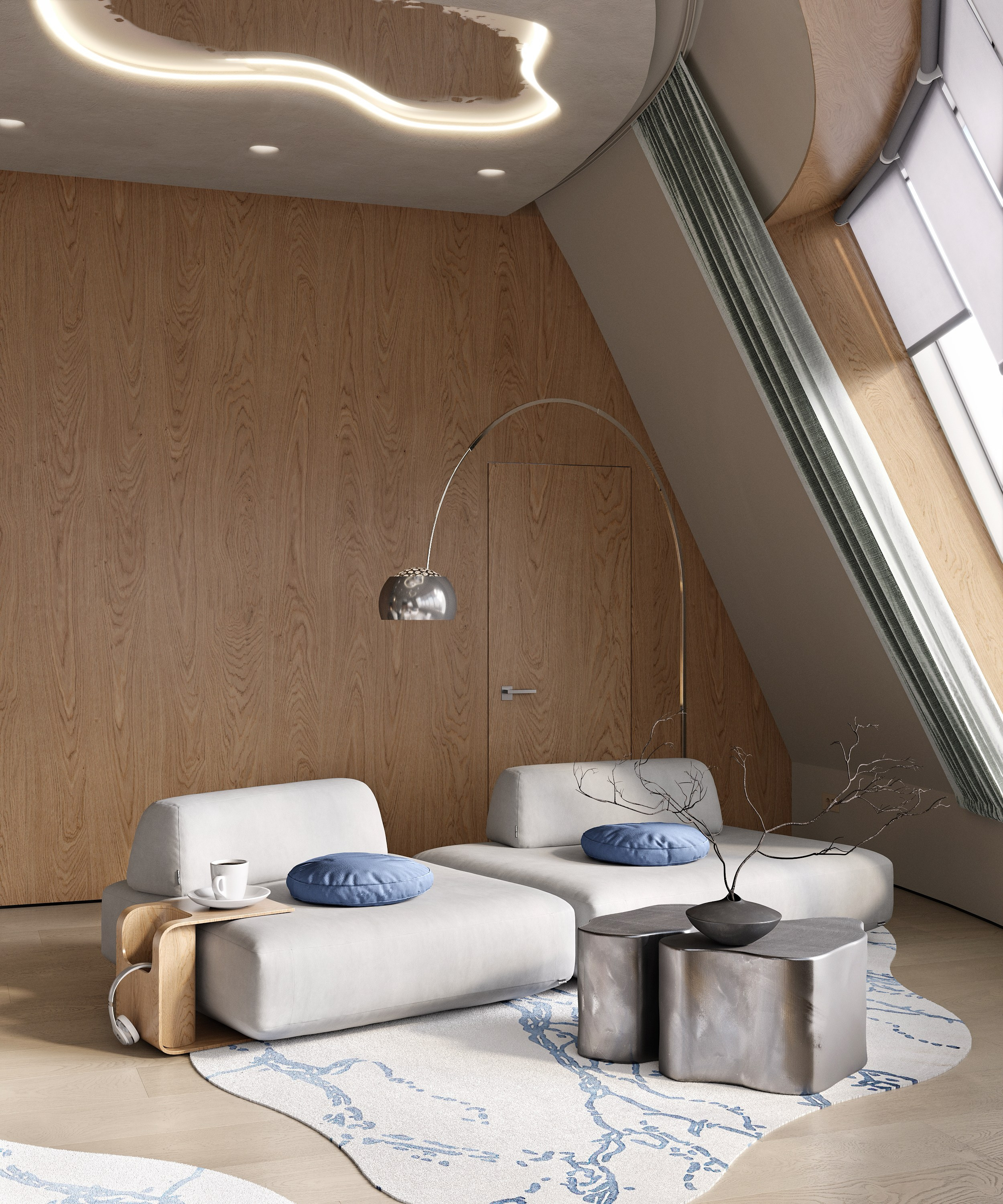 Kitchen and living | Design by Yuliya Shpeter. Interior visualisation | avocado.render