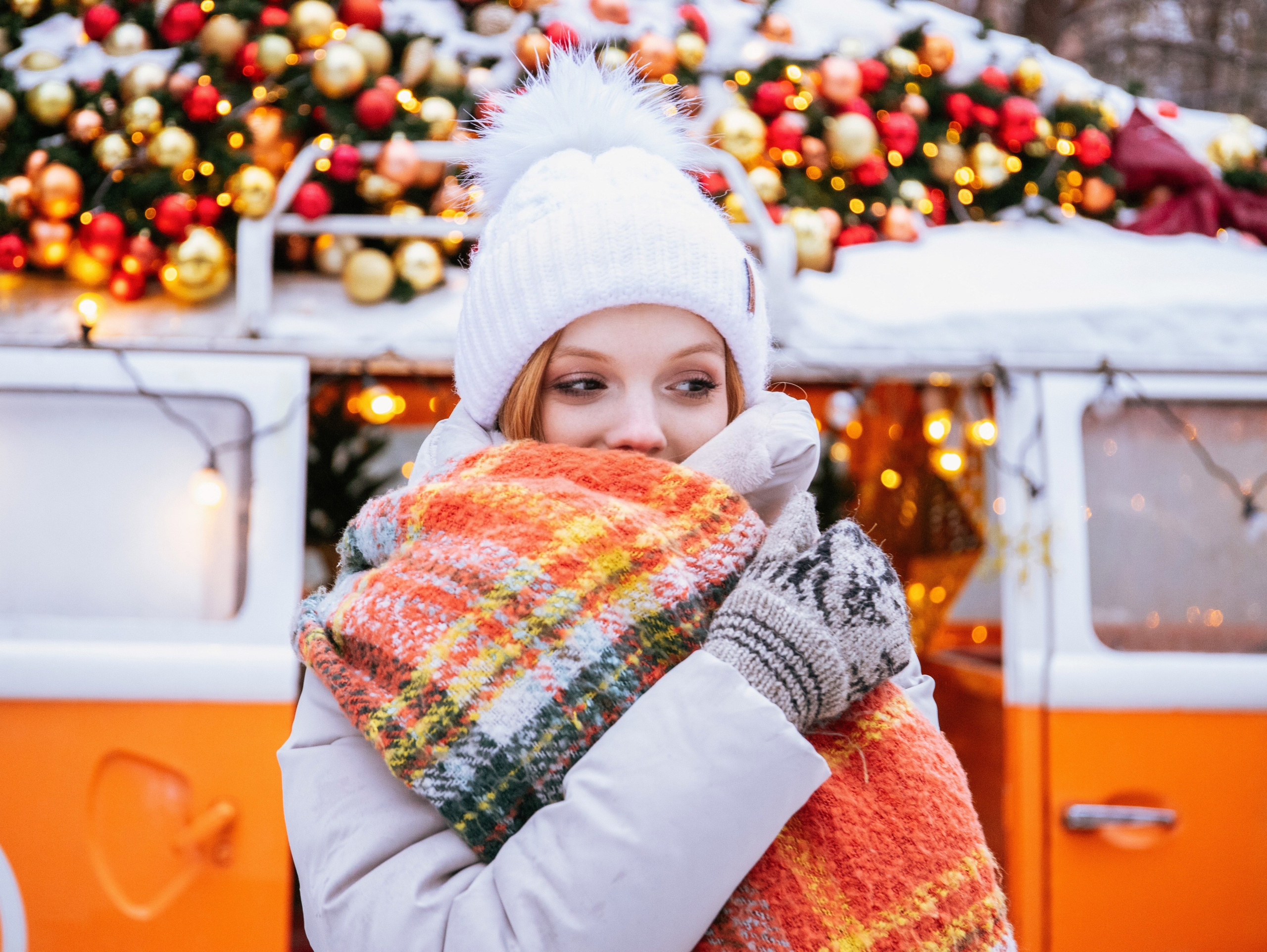 Новогодняя съемка с локацией «автобус». Свадебный и семейный фотограф в Москве Мила Широких