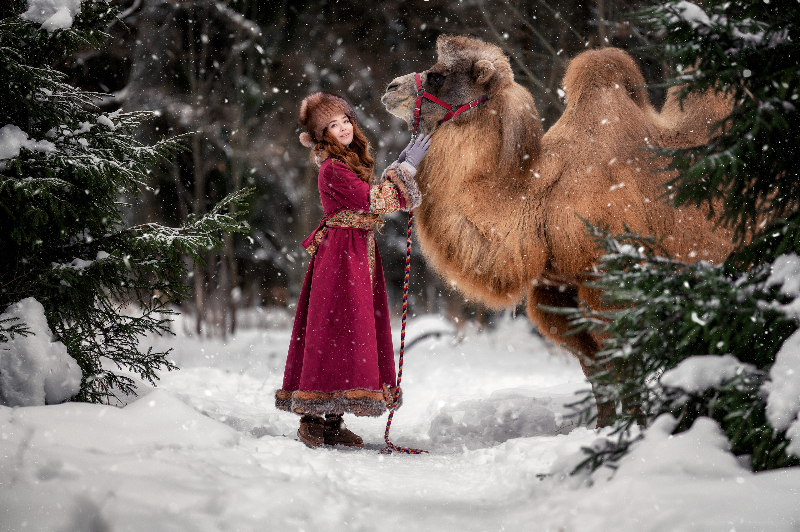 Зимняя фотосессия Анны в Москве. Бизнес фотограф в Москве Алексей Кознев