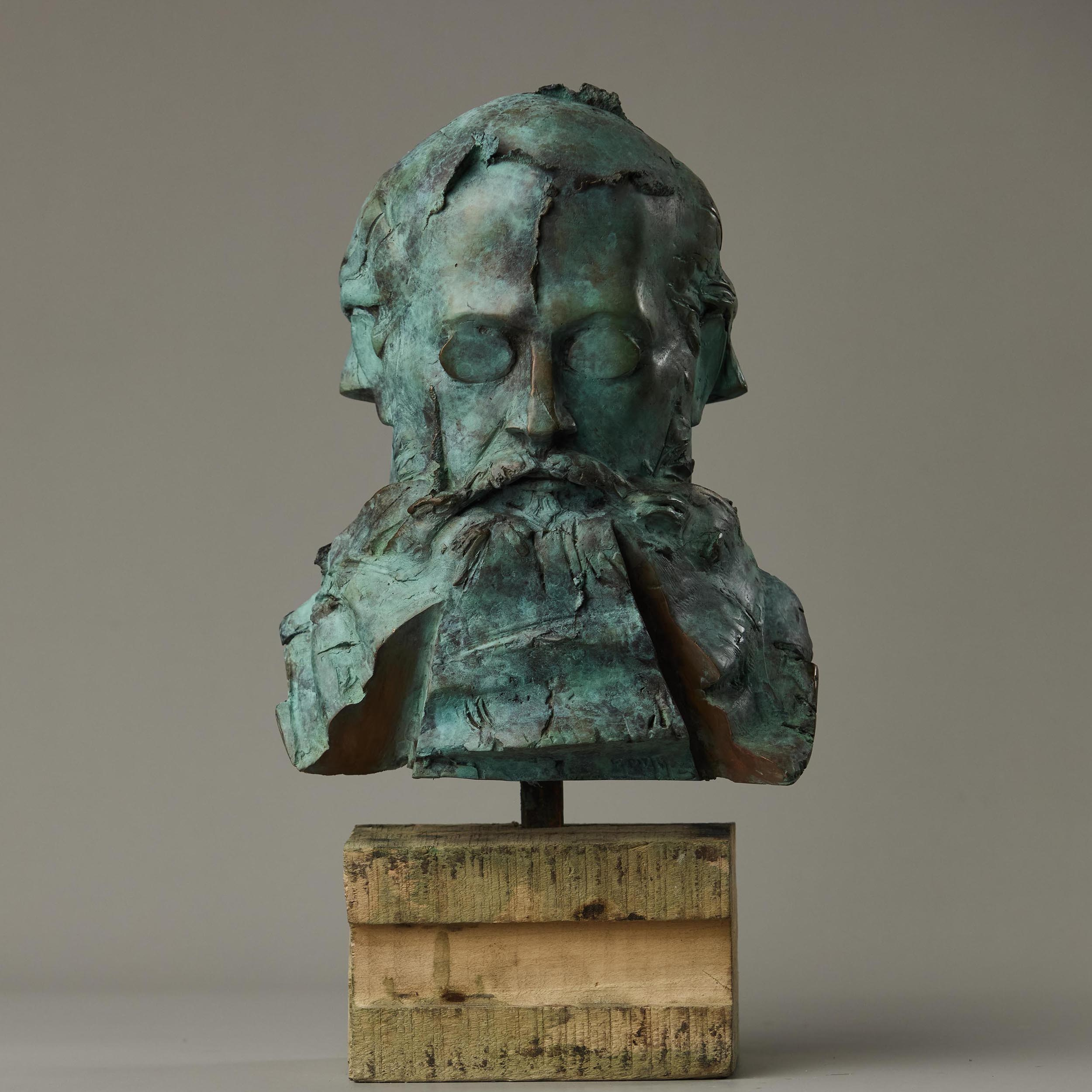 Скульптурный портрет революционера и анархиста Кропоткина на заказ с натуры и по фото. Бронза, гипс.