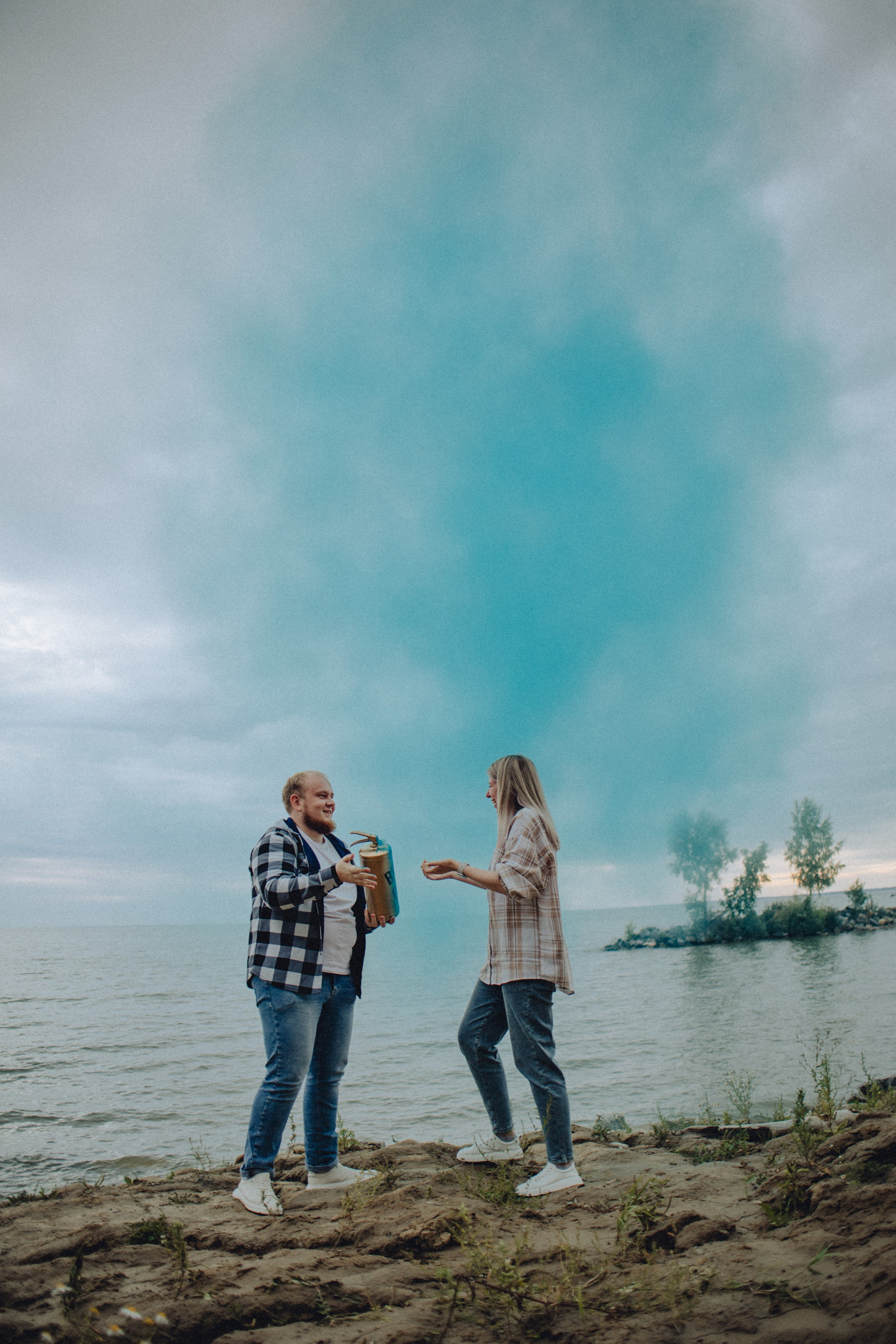 Для Ники | гендер-пати на берегу 🩷💙. Портретный фотограф в Новосибирске