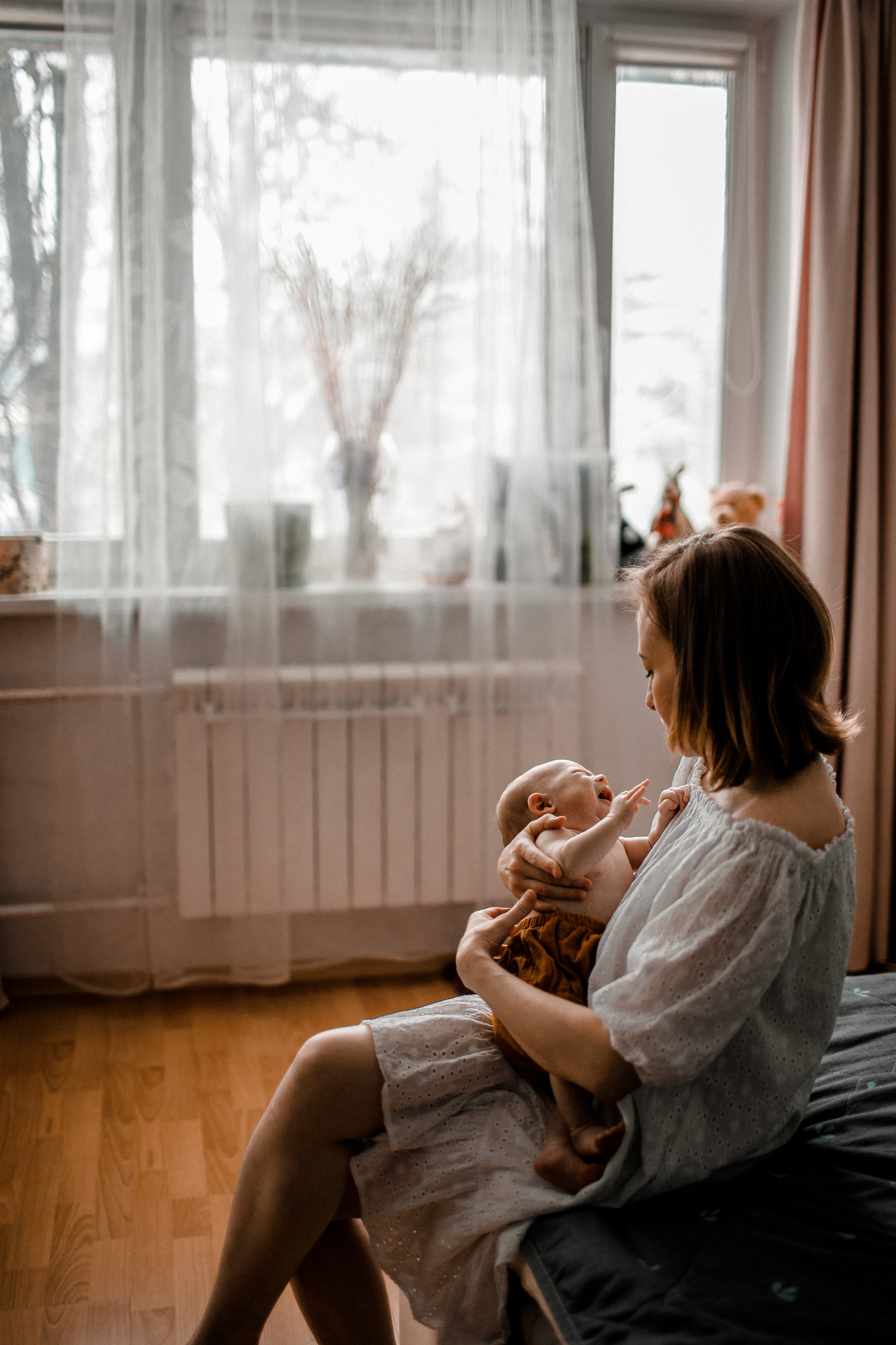 Фотосессия новорожденного дома Москва