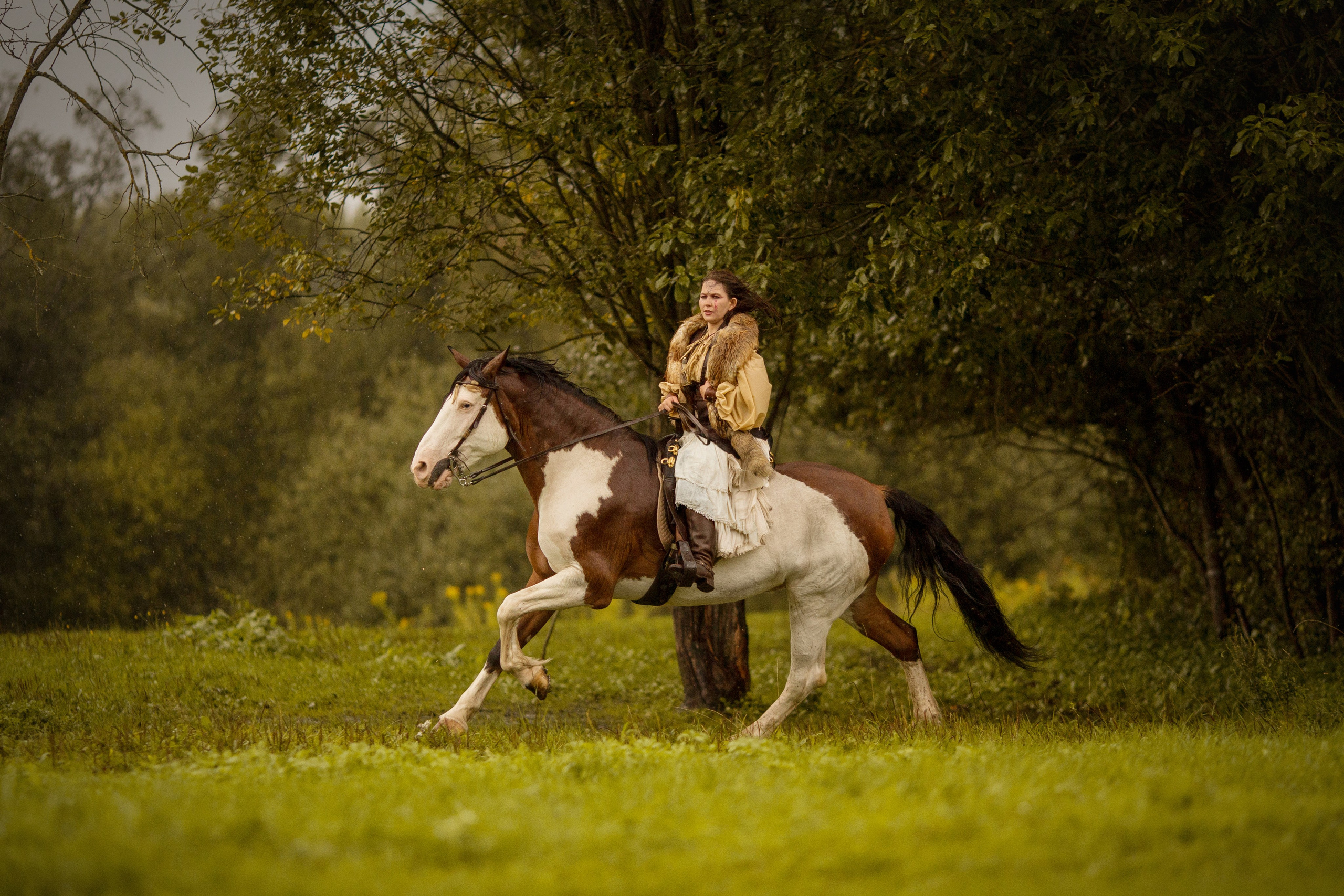 Фотосессия с лошадью в скандинавском стиле