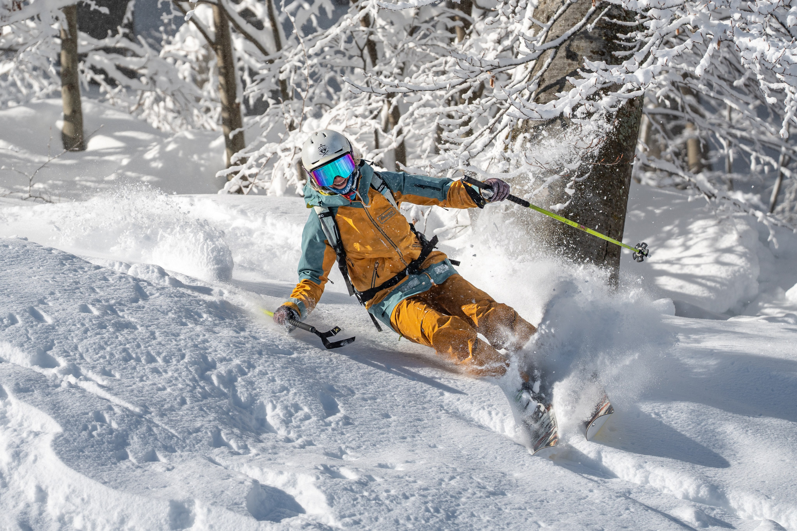 Внетрассовое катание в рамках фрирайд кэмпа с Еленой Ануфриковой. Репортажный фотограф в Красной Поляне и Сочи Павлюченко Екатерина