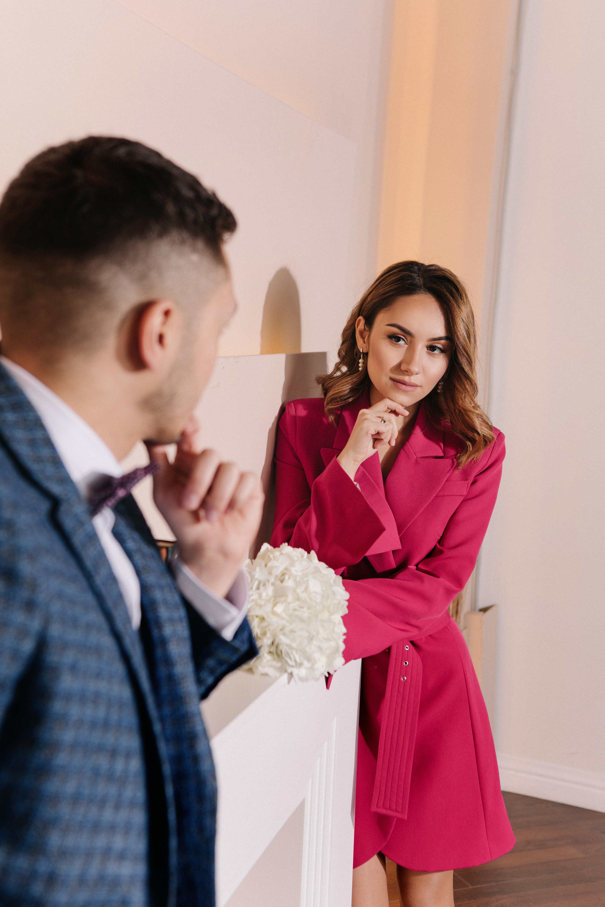 Мадина и Эрмиль. Кутузовский ЗАГС и фотосессия в фотостудии. Свадебный и портретный фотограф в Москве Анастасия Масюк