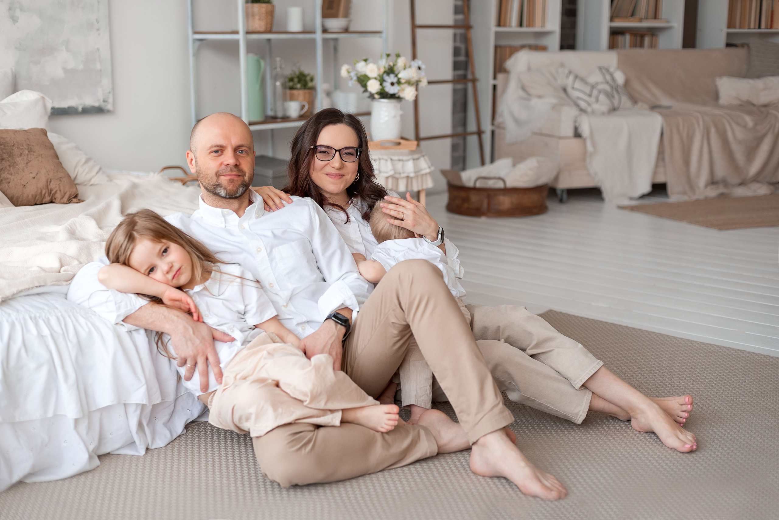 Даша и семья. Фотограф Юлия Кондратьева