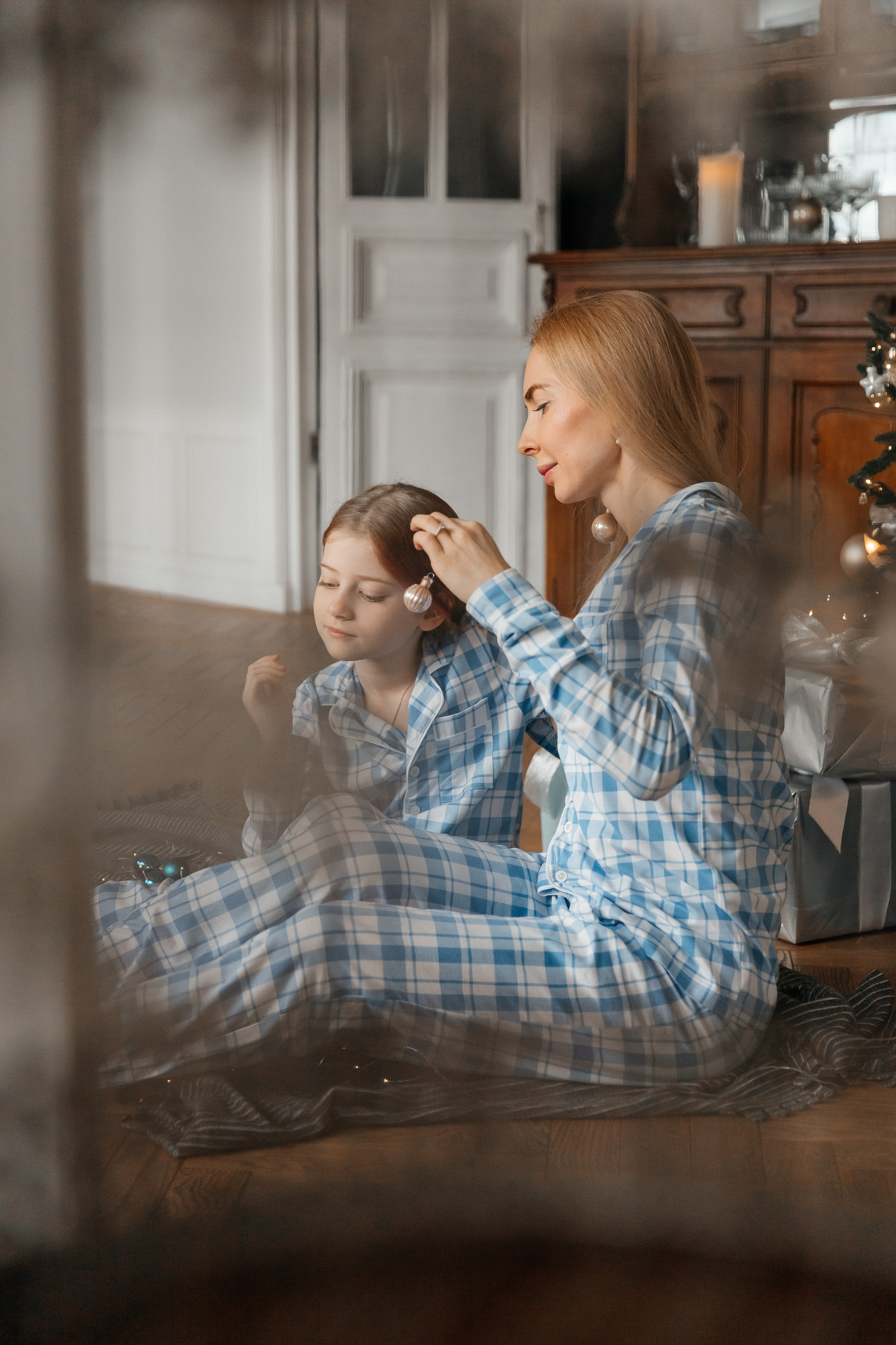 Новогодняя (мама и дочка). Фотограф текстиля в Москве Ольга Иванова