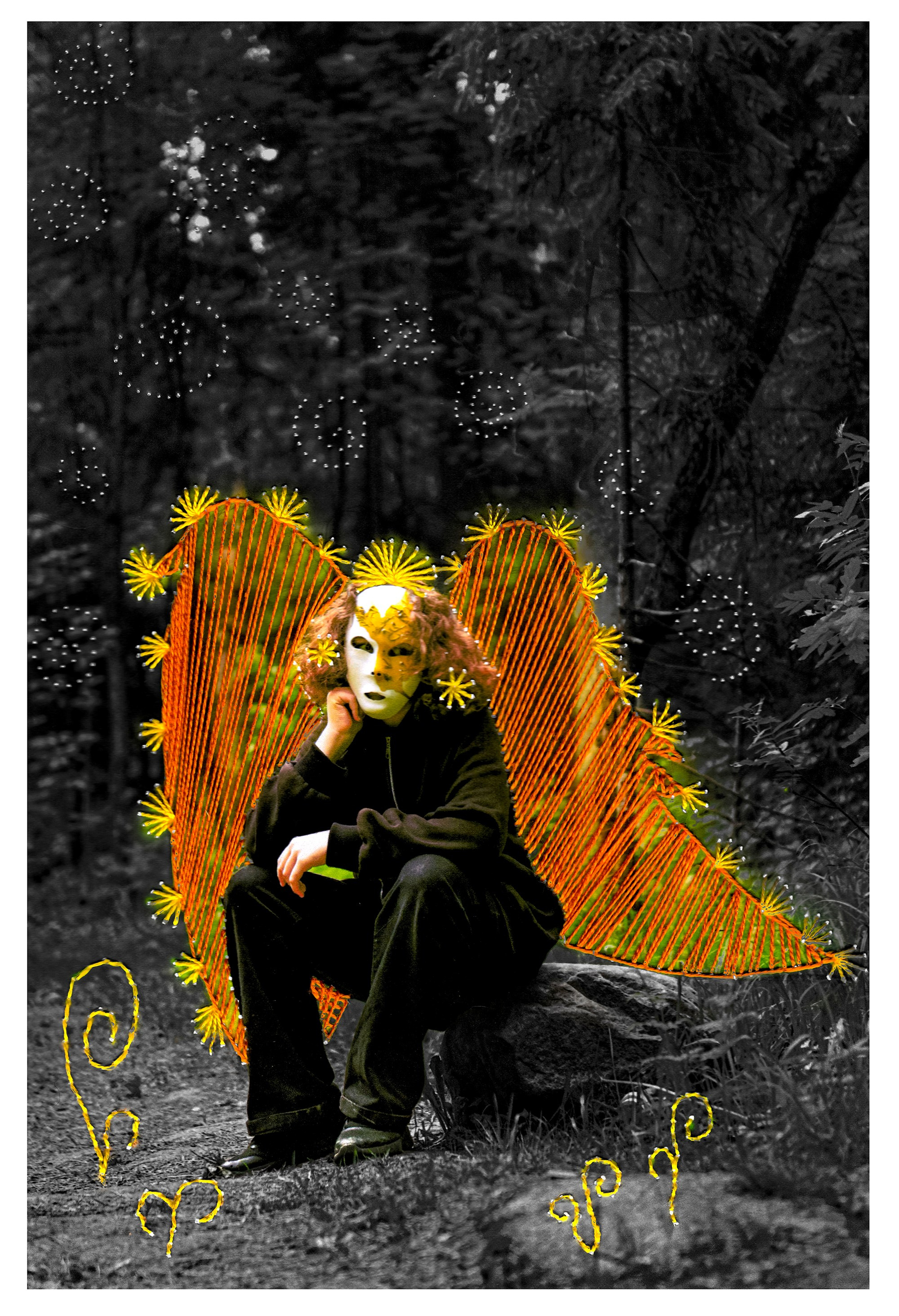 Лесной ангел. Женский лесной дух. Появляются перед людьми в полуживотном облике.Защищают лес от разрушения.